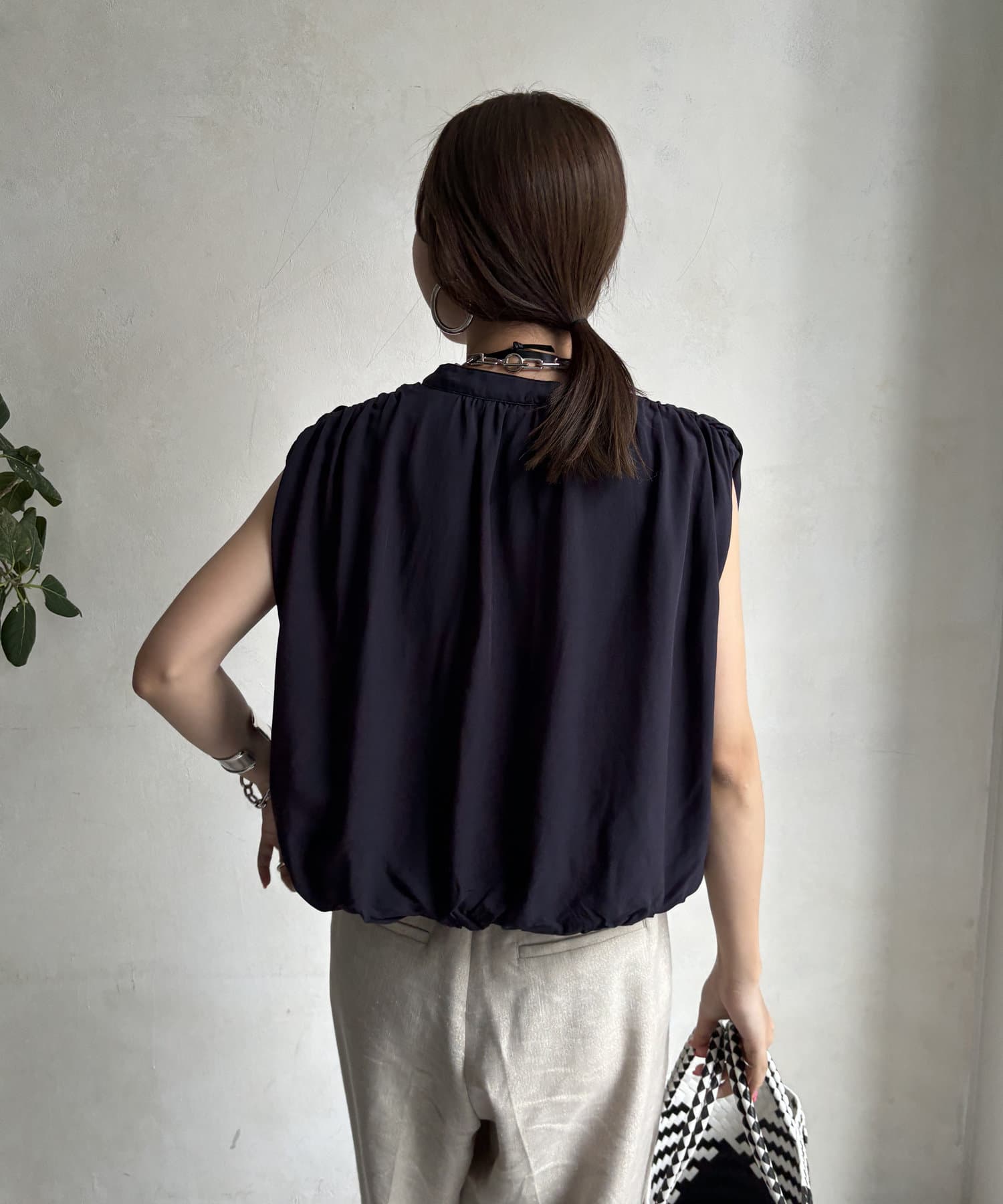 DOUDOU(ドゥドゥ) 【WEB限定】バルーンタンクブラウス