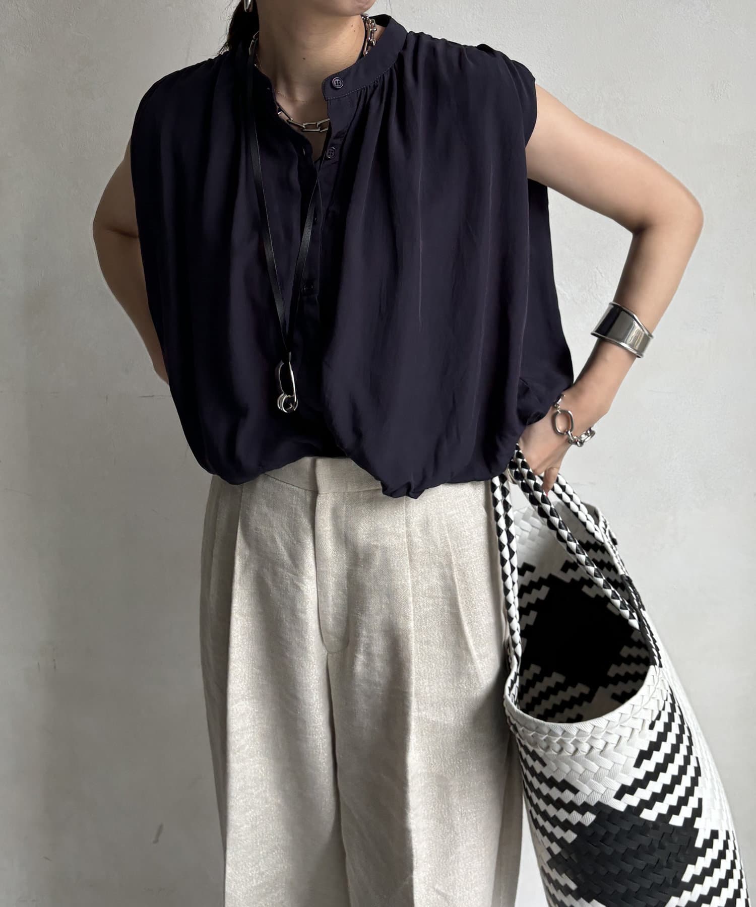 DOUDOU(ドゥドゥ) 【WEB限定】バルーンタンクブラウス