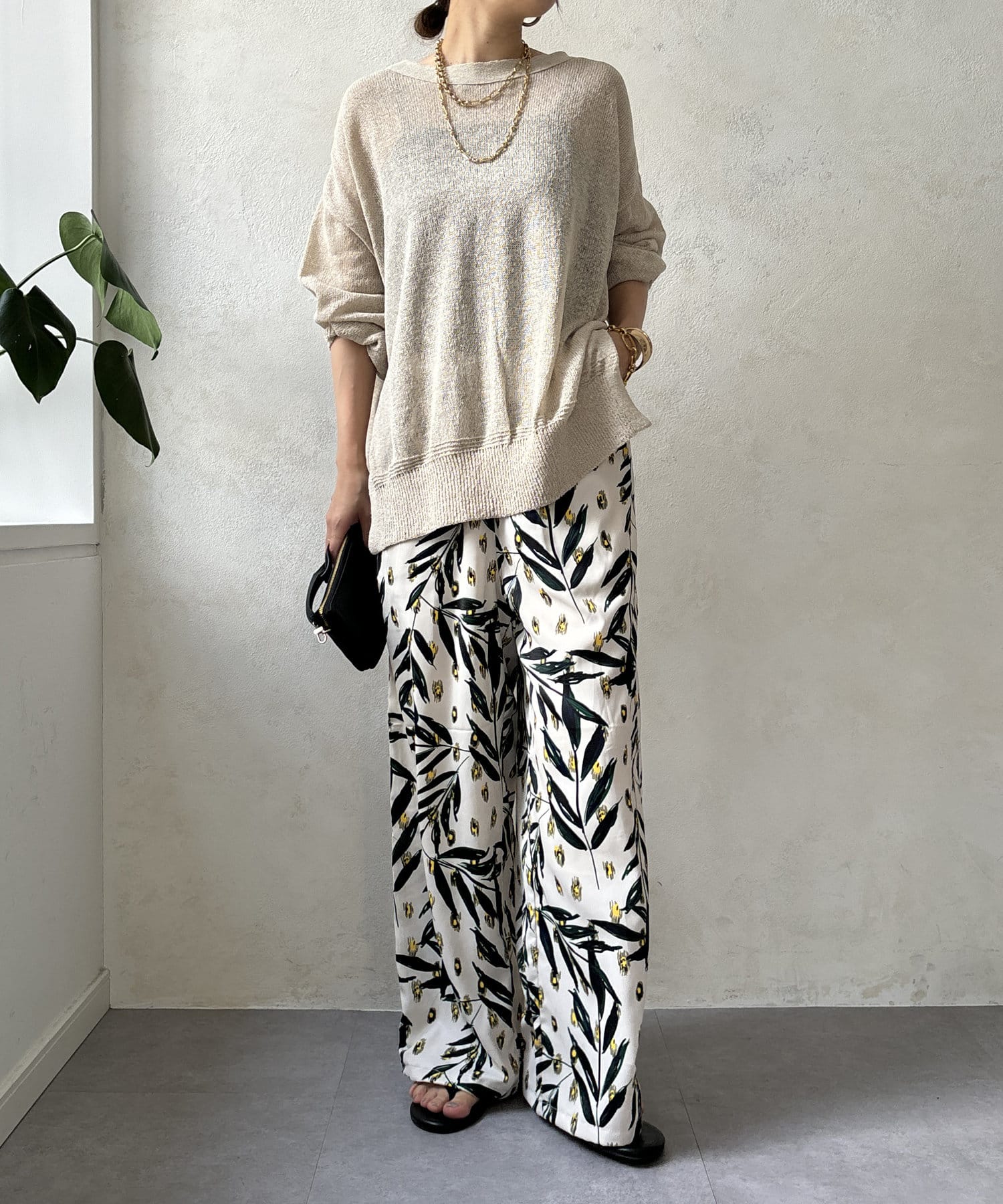 復刻チューリッププリント イージーパンツ Dot＆Stripes CHILD WOMAN（ドットアンドストライプス
