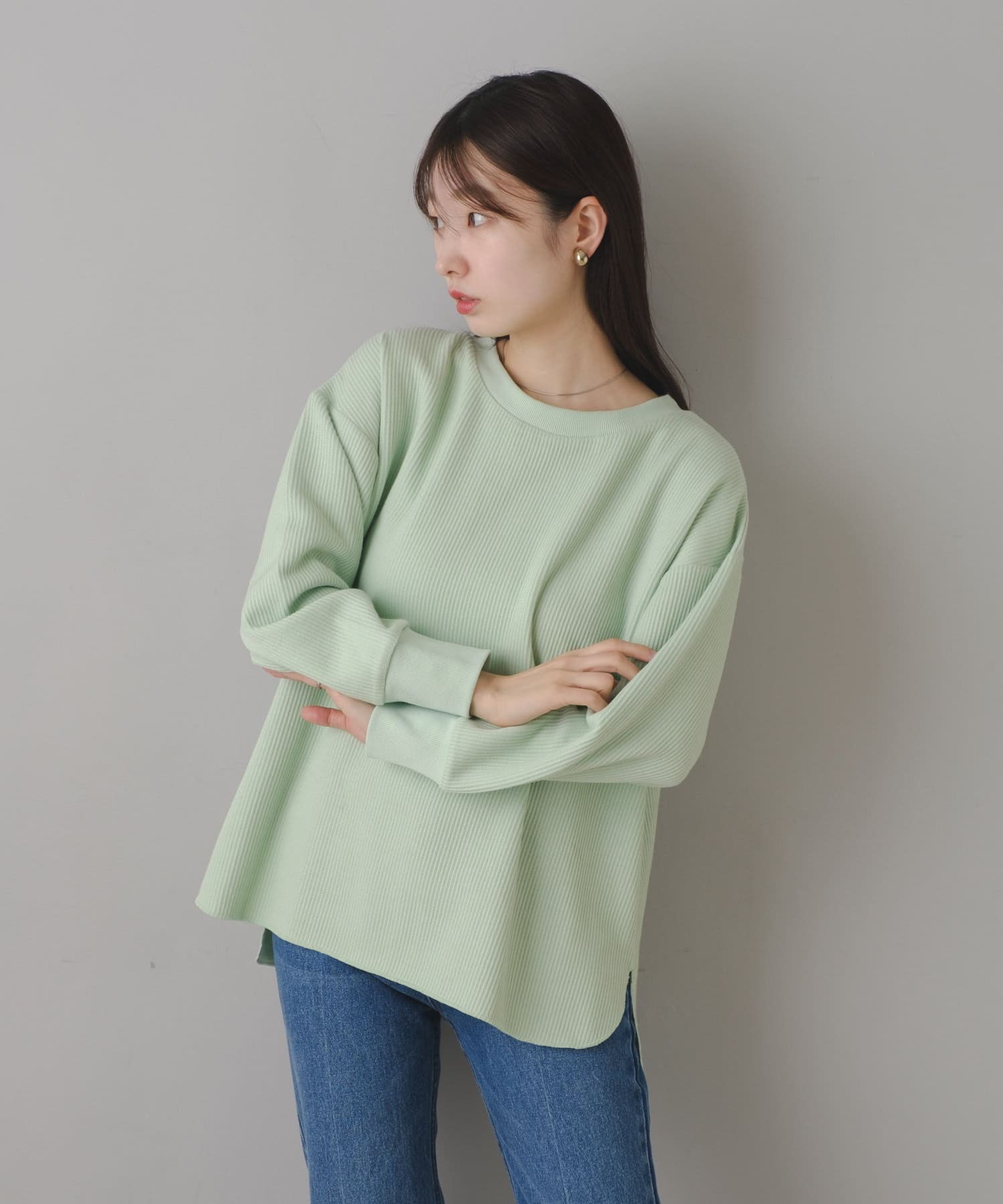 【SALE／10%OFF Kastane】ワッフルプルオーバー | OUTLET(アウトレット カットソー(長袖/七分)
