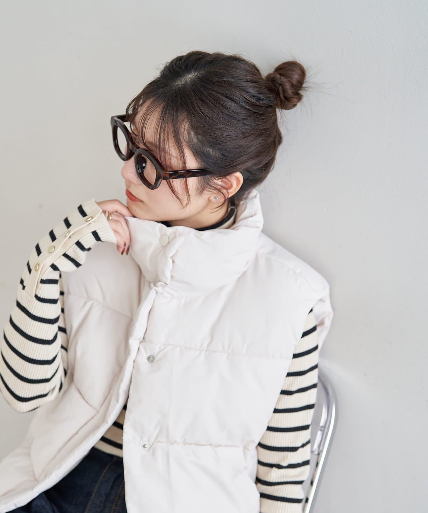 DISCOAT(ディスコート) 【首元まで防寒◎/WEB限定】コンパクトスタンドダウンベスト