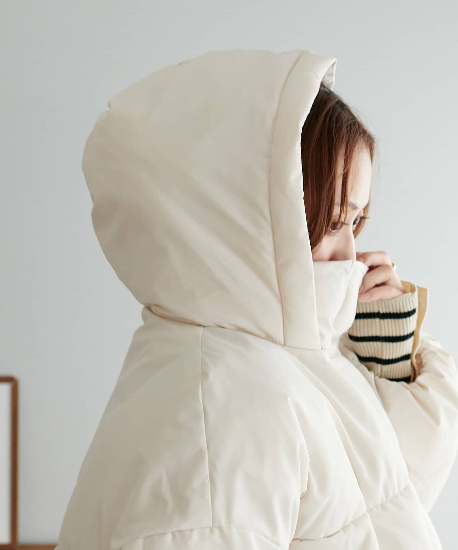 DISCOAT(ディスコート) 【WEB限定】裾ラウンドフェイクダウン