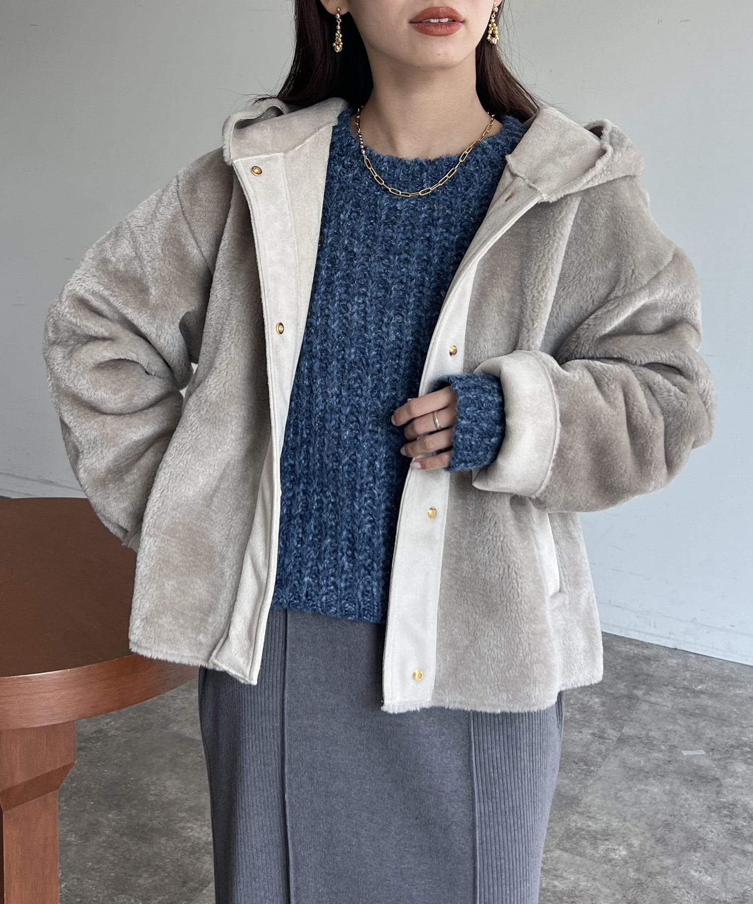 最終SALE！！カシェット　ジャケットコートフードつき！ 最終SALE！！カシェット ジャケットコートフードつき！