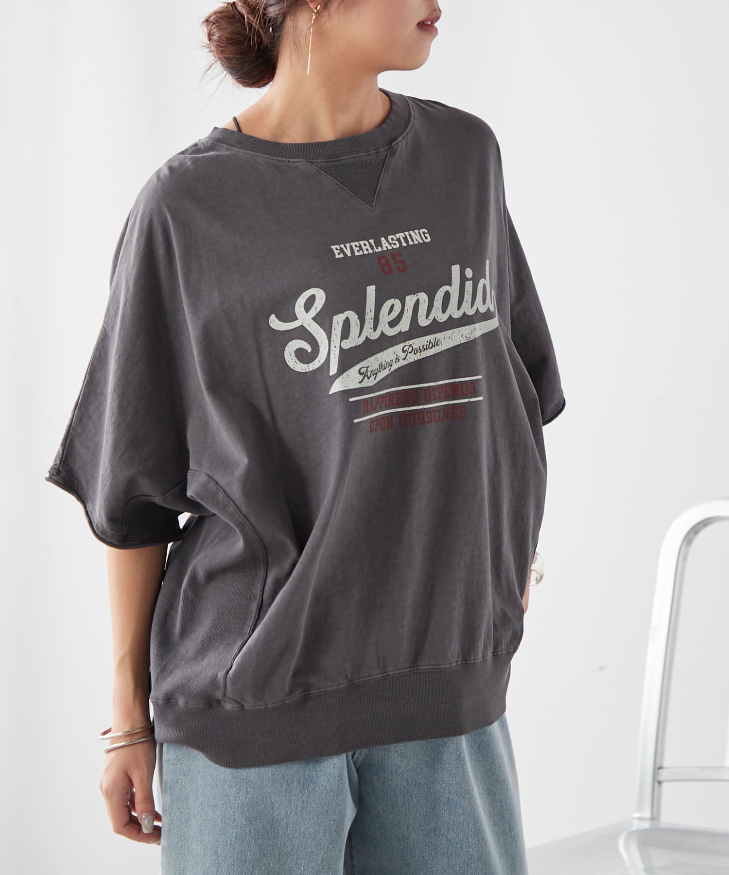 Remind me and forever(リマインドミーアンドフォーエバー) ピグメント加工Tシャツ