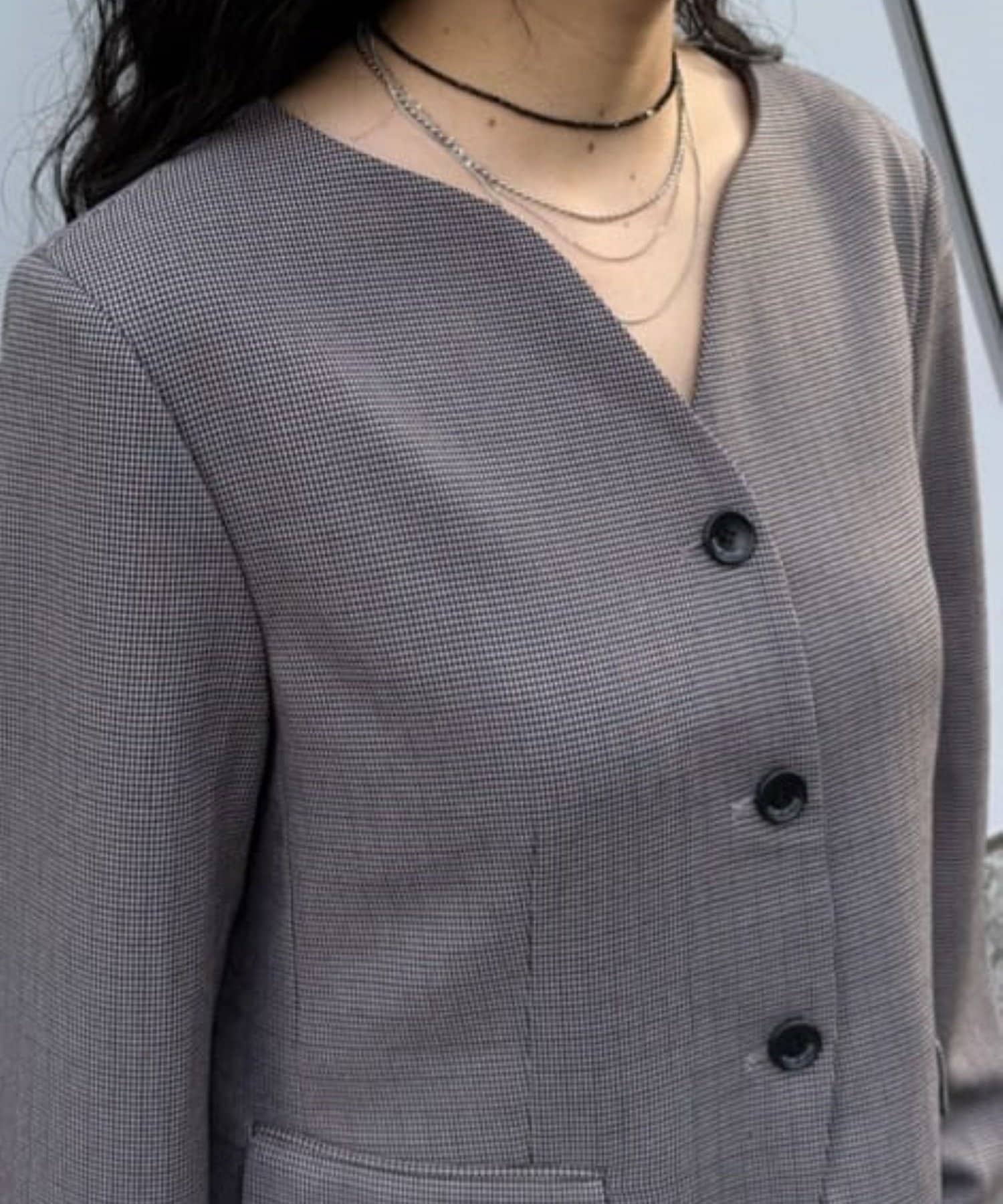 ear PAPILLONNER(イア パピヨネ) 《金属アレルギー対応/ステンレス/通勤/シンプル》スネークY字ネックレス