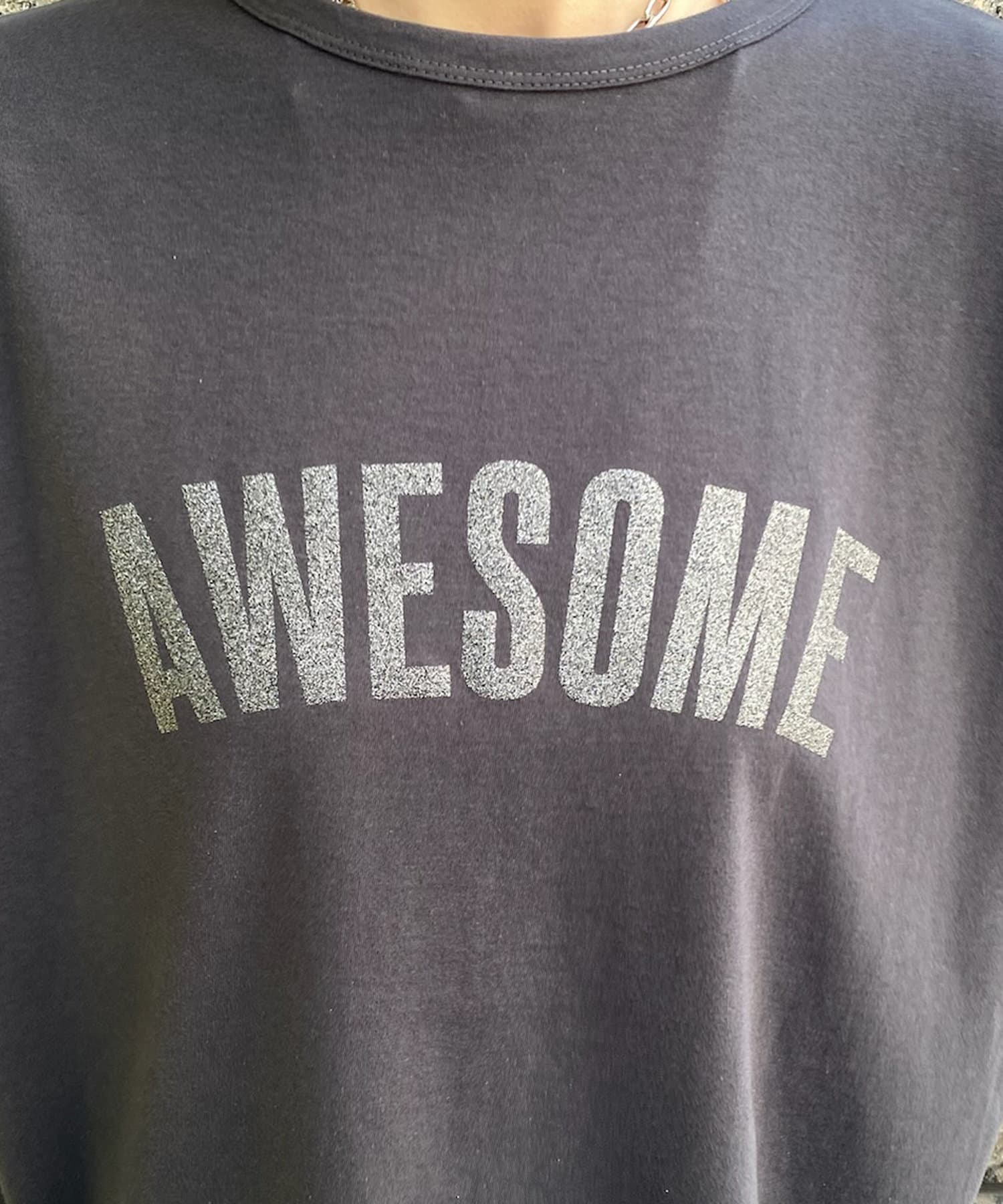 DOUDOU(ドゥドゥ) AWESOMEラメグリッターTEE