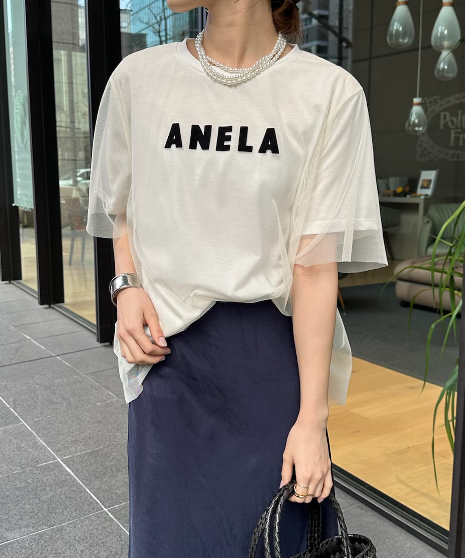 DOUDOU(ドゥドゥ) 【WEB限定】ANELA チュールドッキングTEE