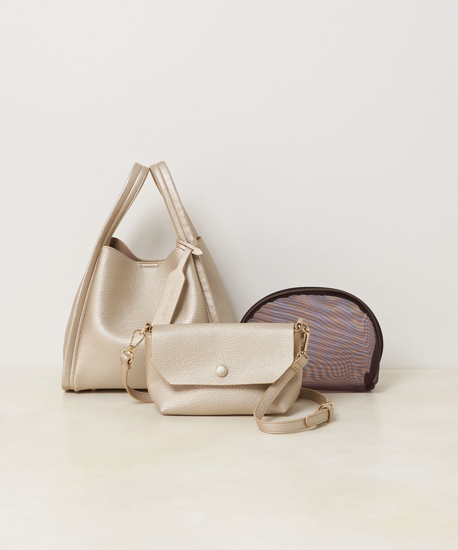 Jena　espace merveilleux(ジェナ　エスパスメルヴェイユ) 3セットエコレザーバッグ