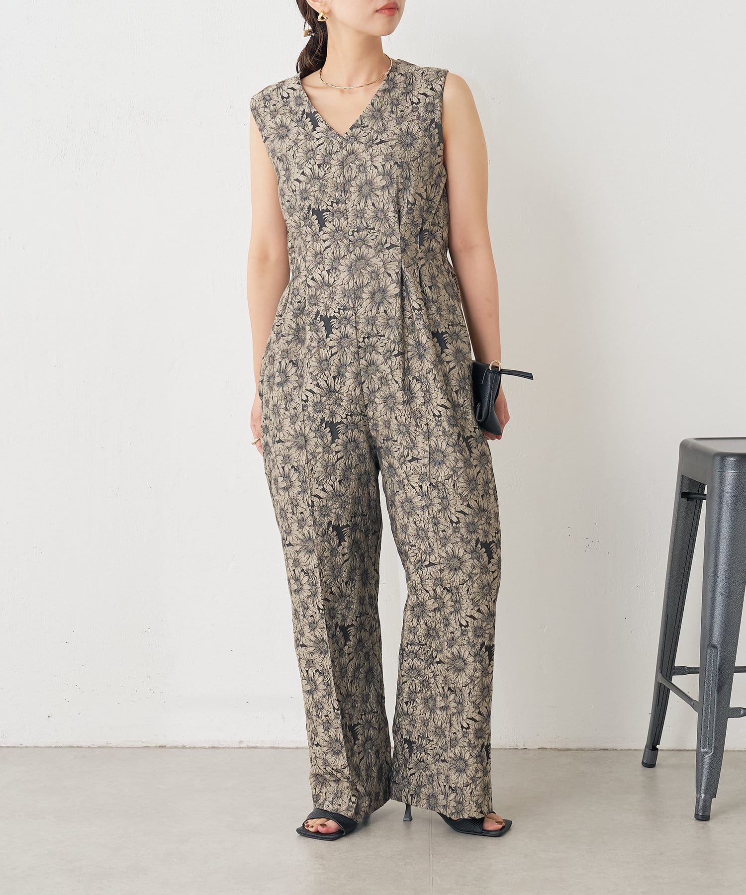 Jena　espace merveilleux(ジェナ　エスパスメルヴェイユ) ジャガードオールインワン