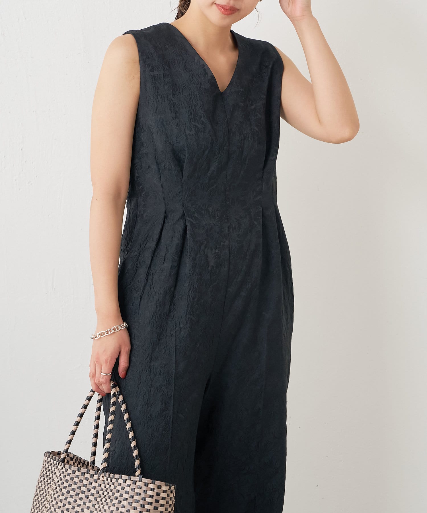 Jena　espace merveilleux(ジェナ　エスパスメルヴェイユ) ジャガードオールインワン