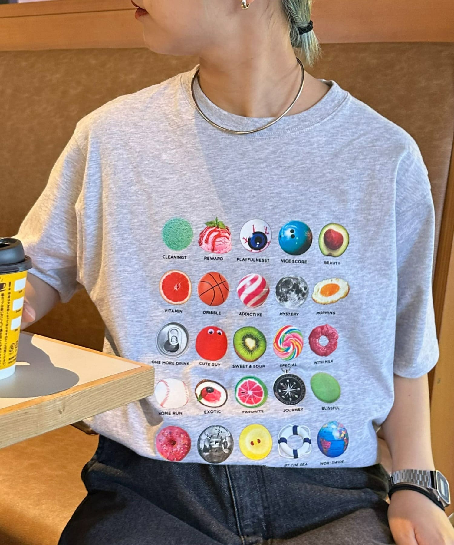 CIAOPANIC TYPY(チャオパニックティピー) レディース 【UNISEX】アソートコレクターTee ライトグレー