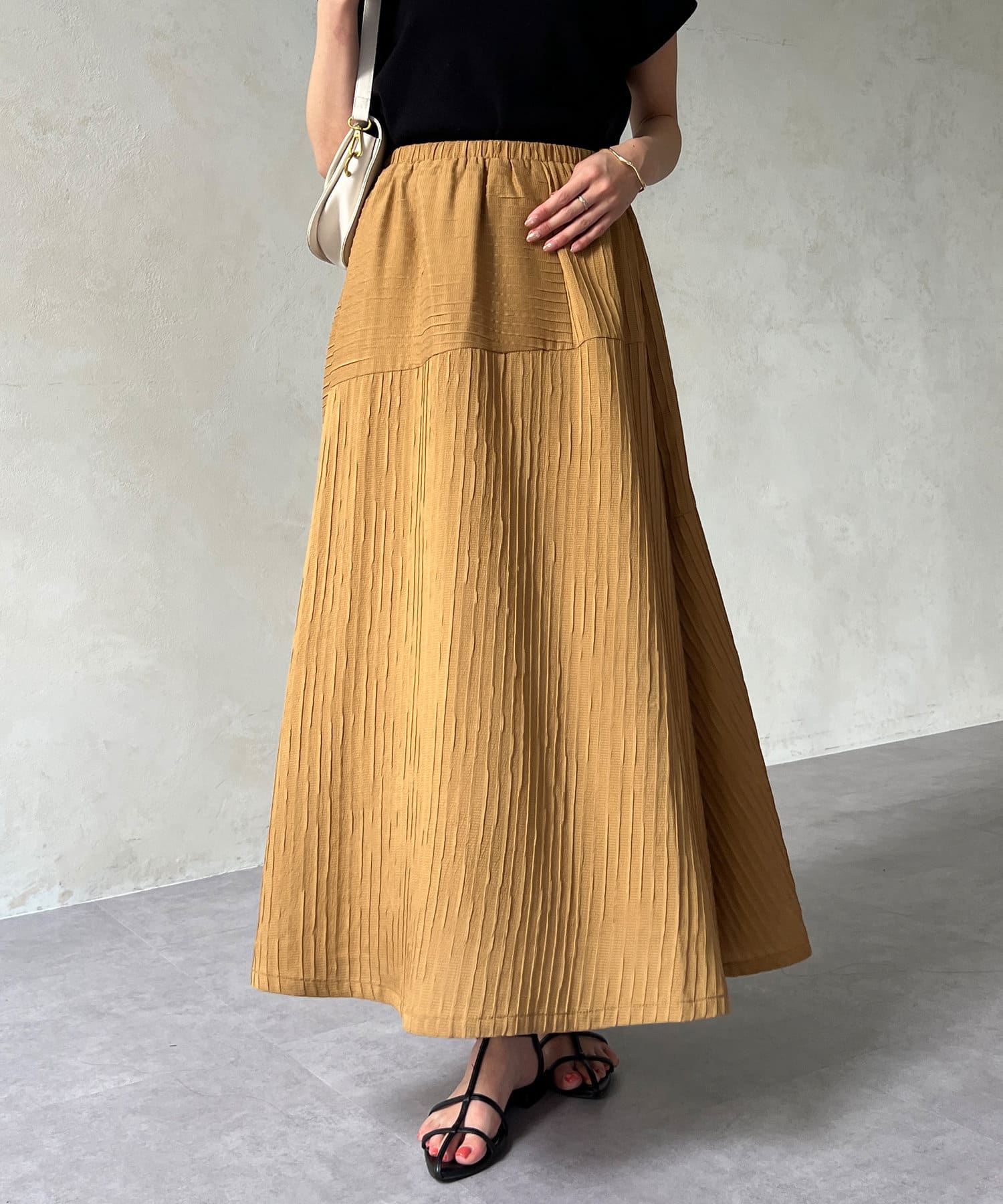 Chez toi(シェトワ) SET/多切替綾柄フレアスカート