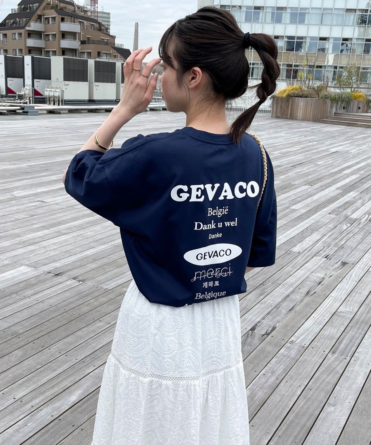FREDY & GLOSTER(フレディ アンド グロスター) 【GEVACO/ゲバコ】バックプリントオーバーサイズTシャツ