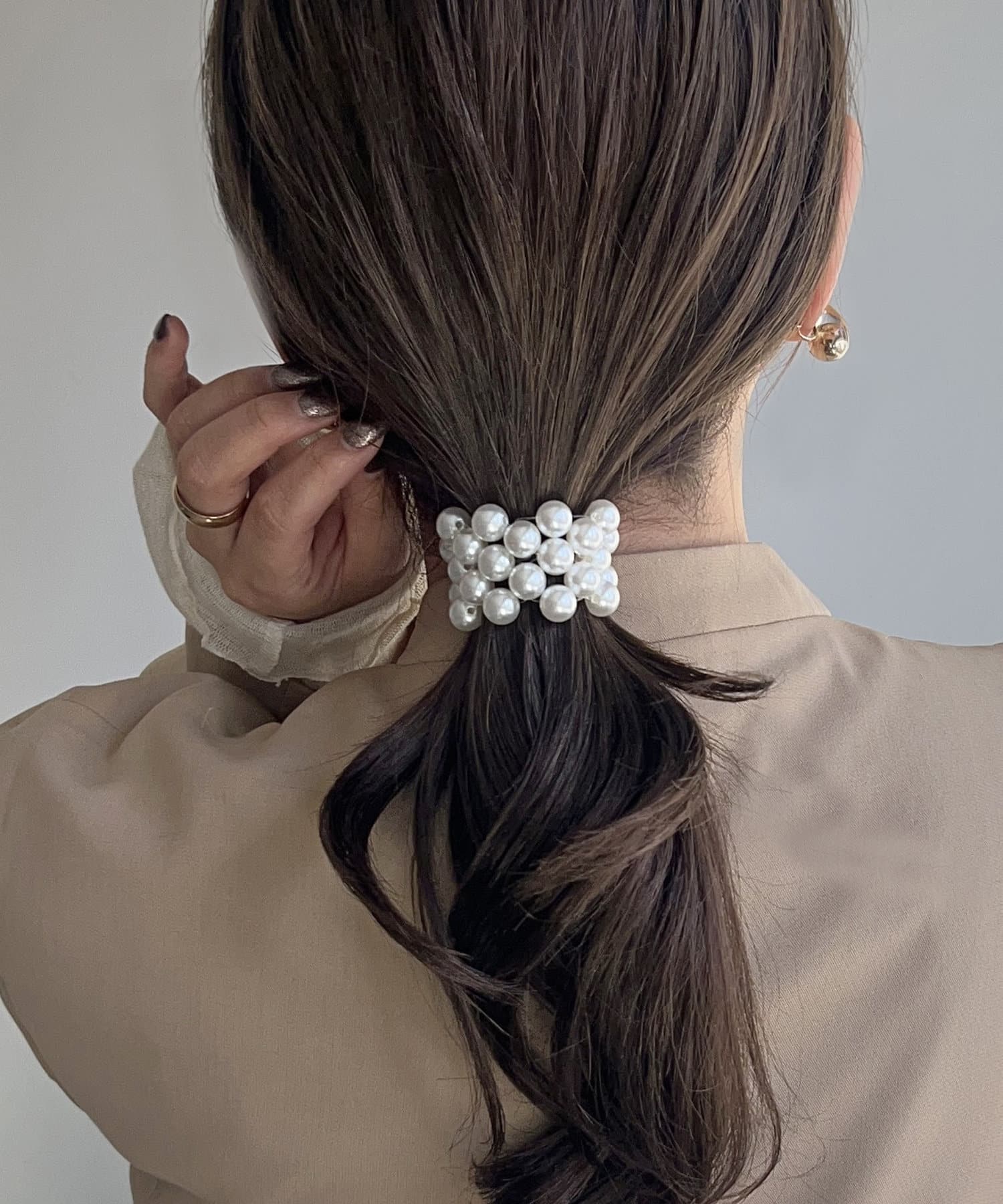 Lattice(ラティス) 【WEB限定】【人気の為再入荷/卒入園式におすすめ】ビーズヘアゴム