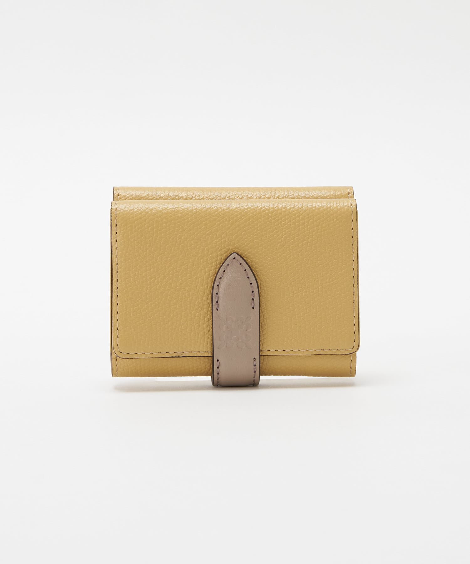 【新品】russet ラシット　レザーベルト三つ折りウォレット　グリーン　財布 新品】russet ラシットレザーベルト三つ折りウォレットグリーン財布