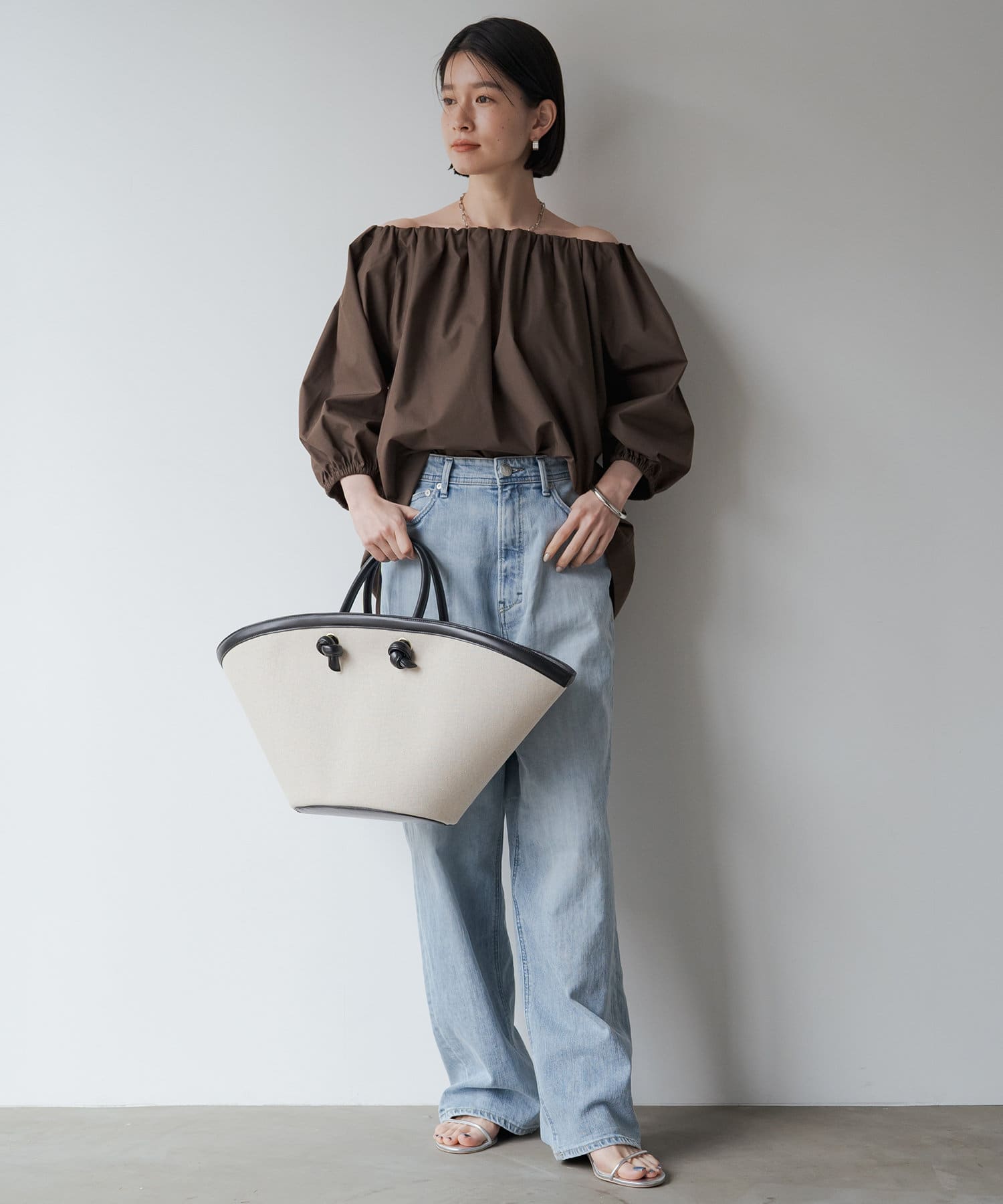 OUTLET(アウトレット) 【Loungedress】【GALENA/ガレナ】LINEN FAN BAG