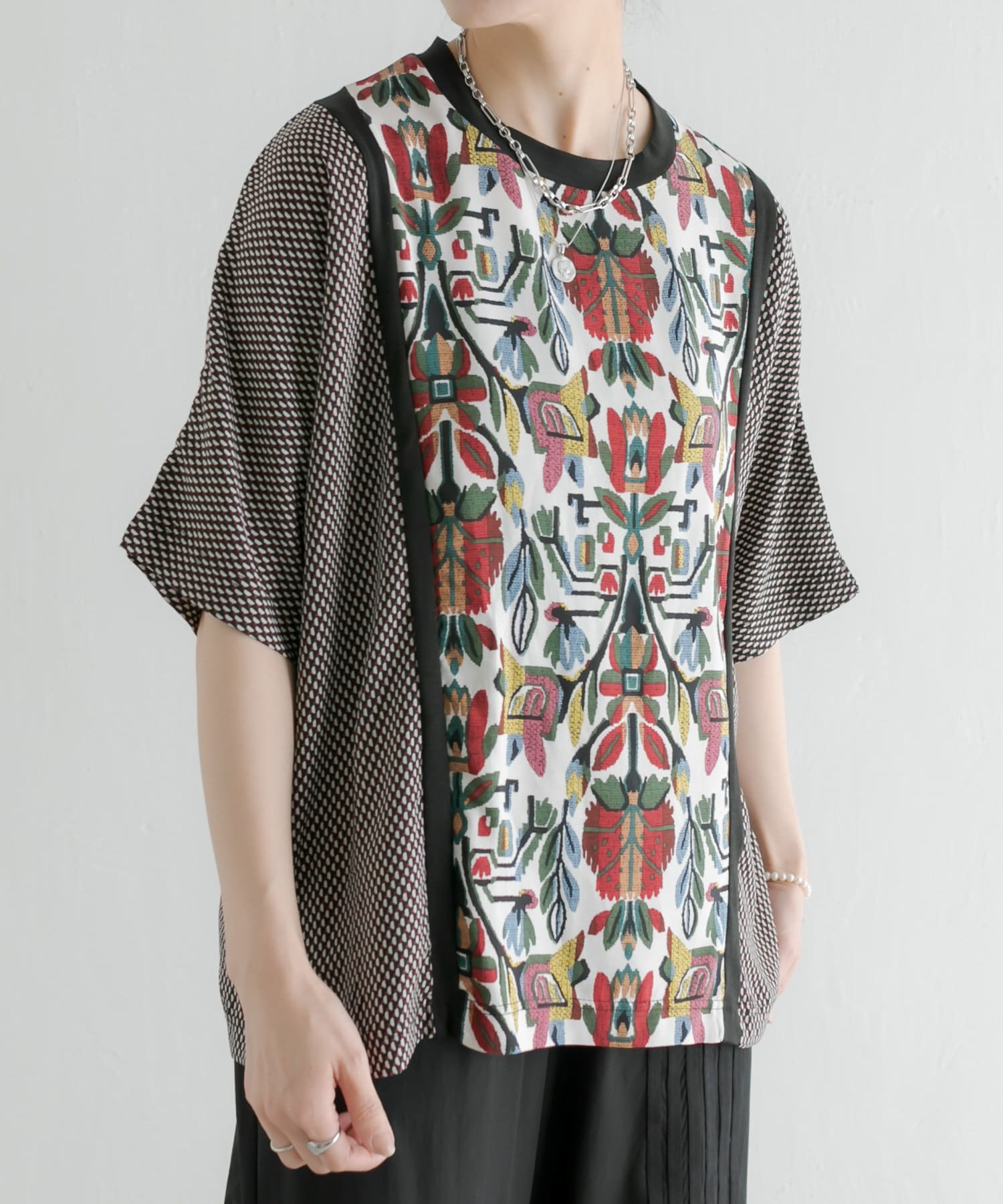 ear PAPILLONNER】柄パイピングTシャツ【SUM1 STYLE】 | OUTLET