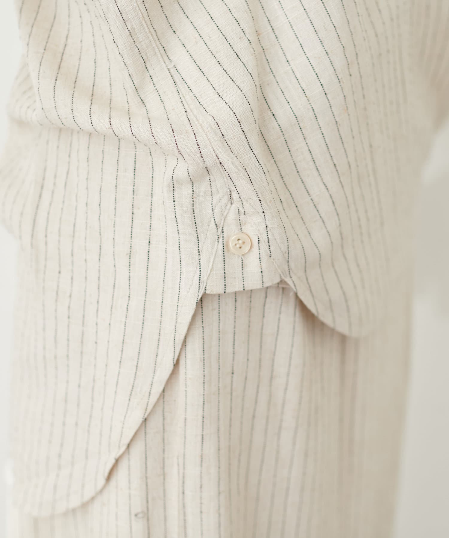 natural couture(ナチュラルクチュール) R/麻ミリタリーシャツ