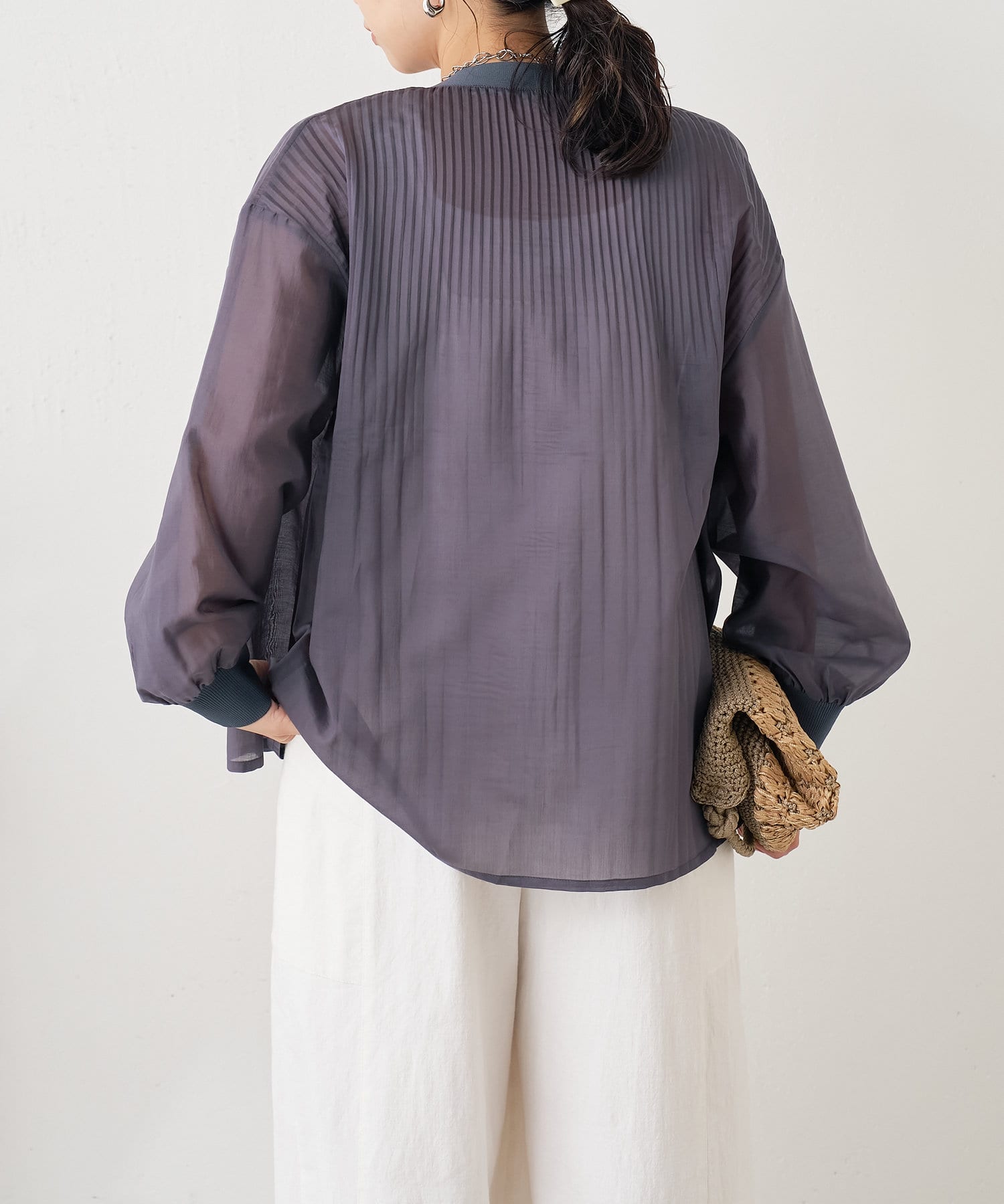 Jena espace merveilleux シアーフリルシャツ Jena espace merveilleux シアーフリルシャツ