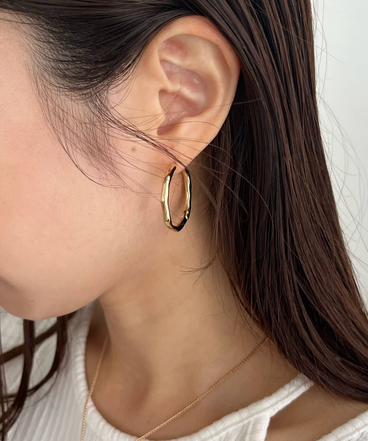 CAPRICIEUX LE'MAGE(カプリシュレマージュ) 〈GOLDY/ゴールディ〉ワンタッチフープピアス