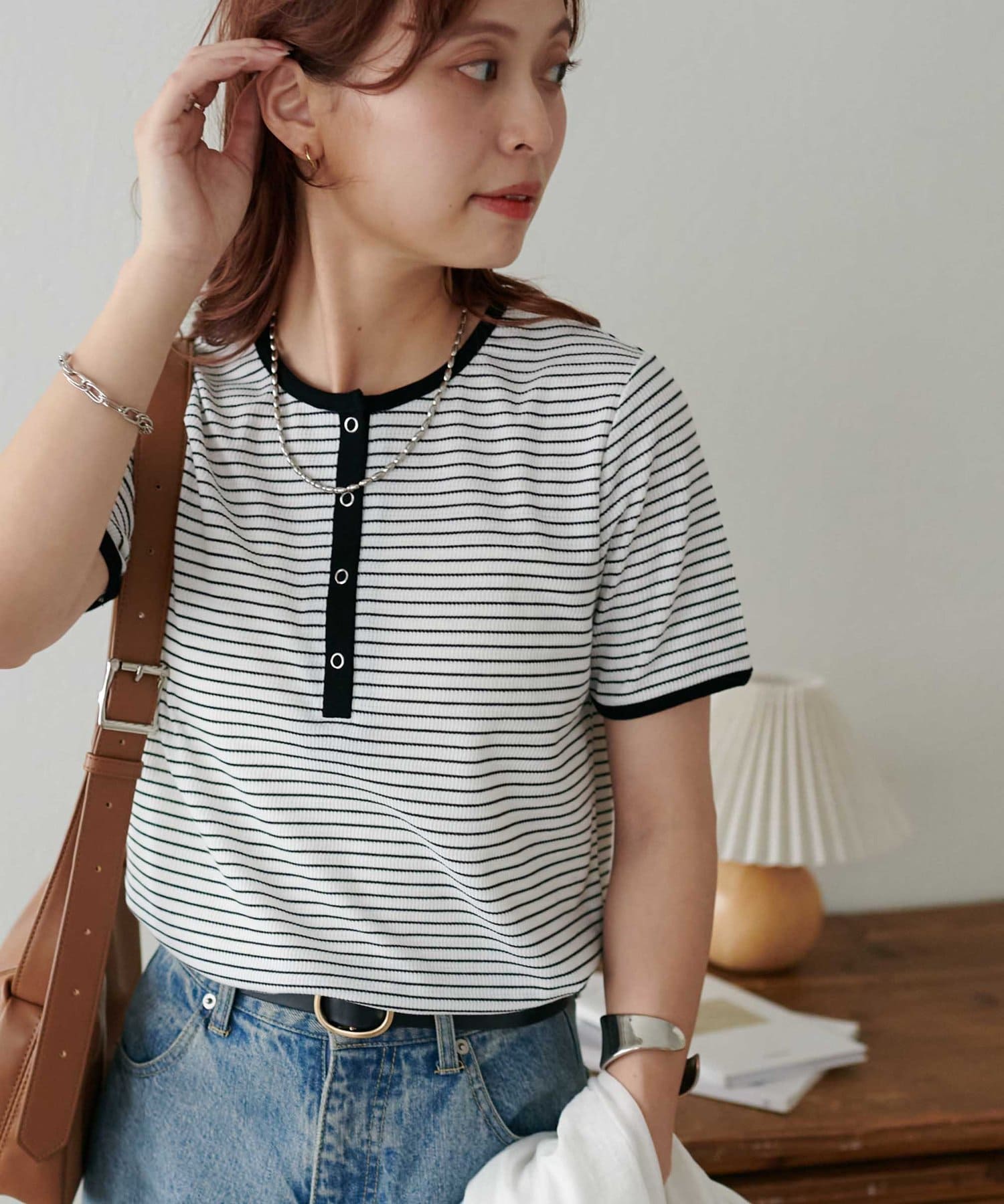 29色展開/多色買い】ワッフルリングドット半袖Tシャツ《WEB限定