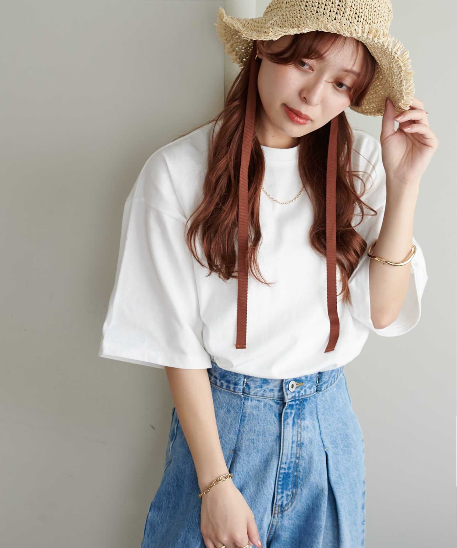 ビックシルエット シャツ ホワイト レディース 半袖 ゆる感 おおきめ