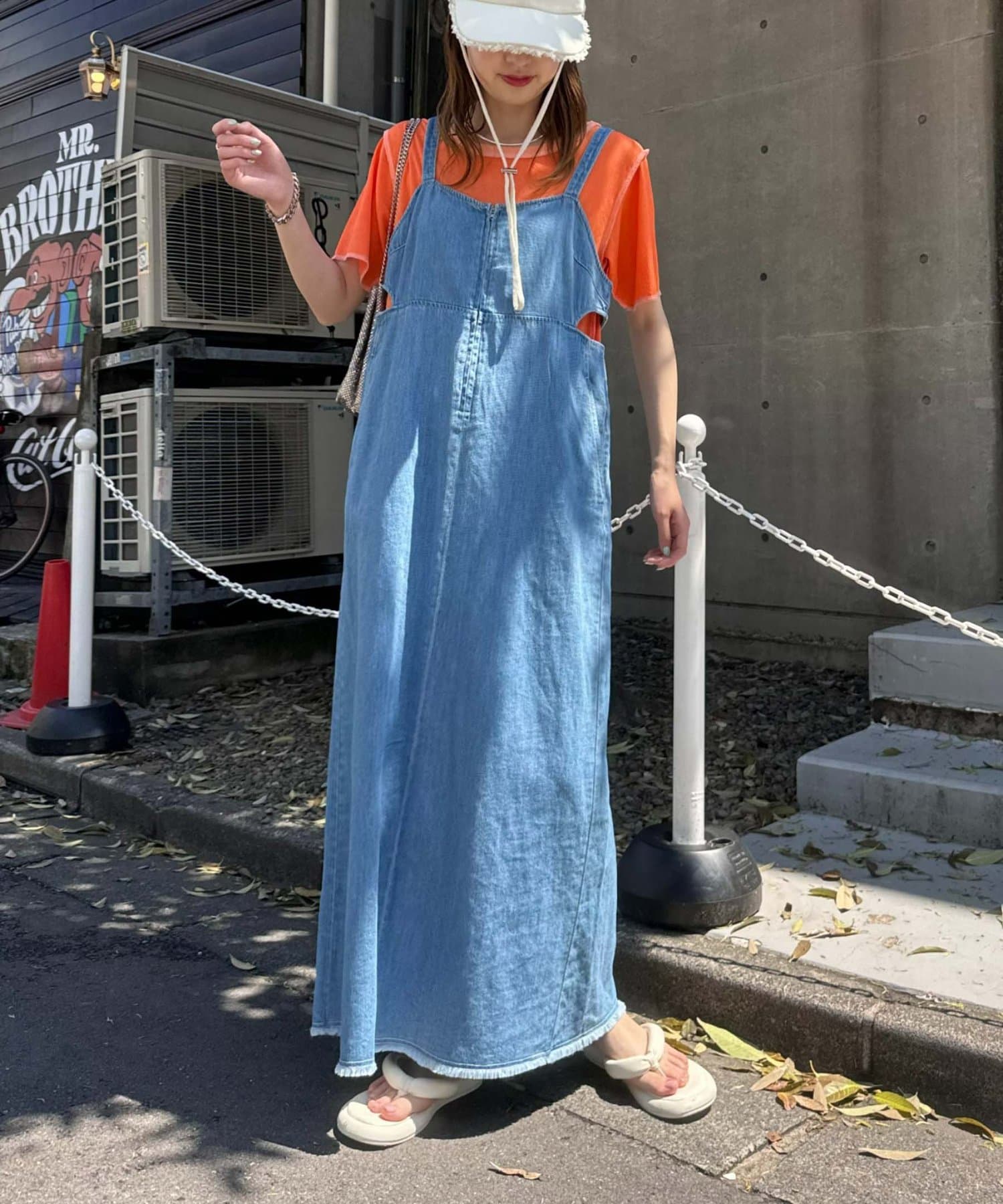 CIAOPANIC TYPY(チャオパニックティピー) 配色ステッチスラブシアー半袖TEE