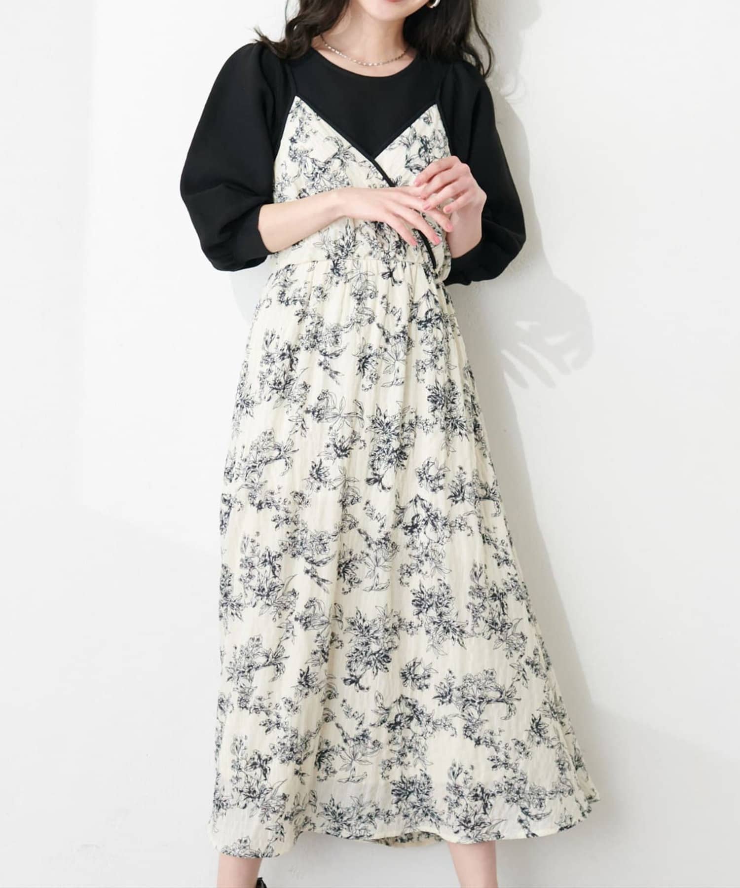 EVERY.VERY niceclaup】配色キャミワンピース | NICE CLAUP / OLIVE