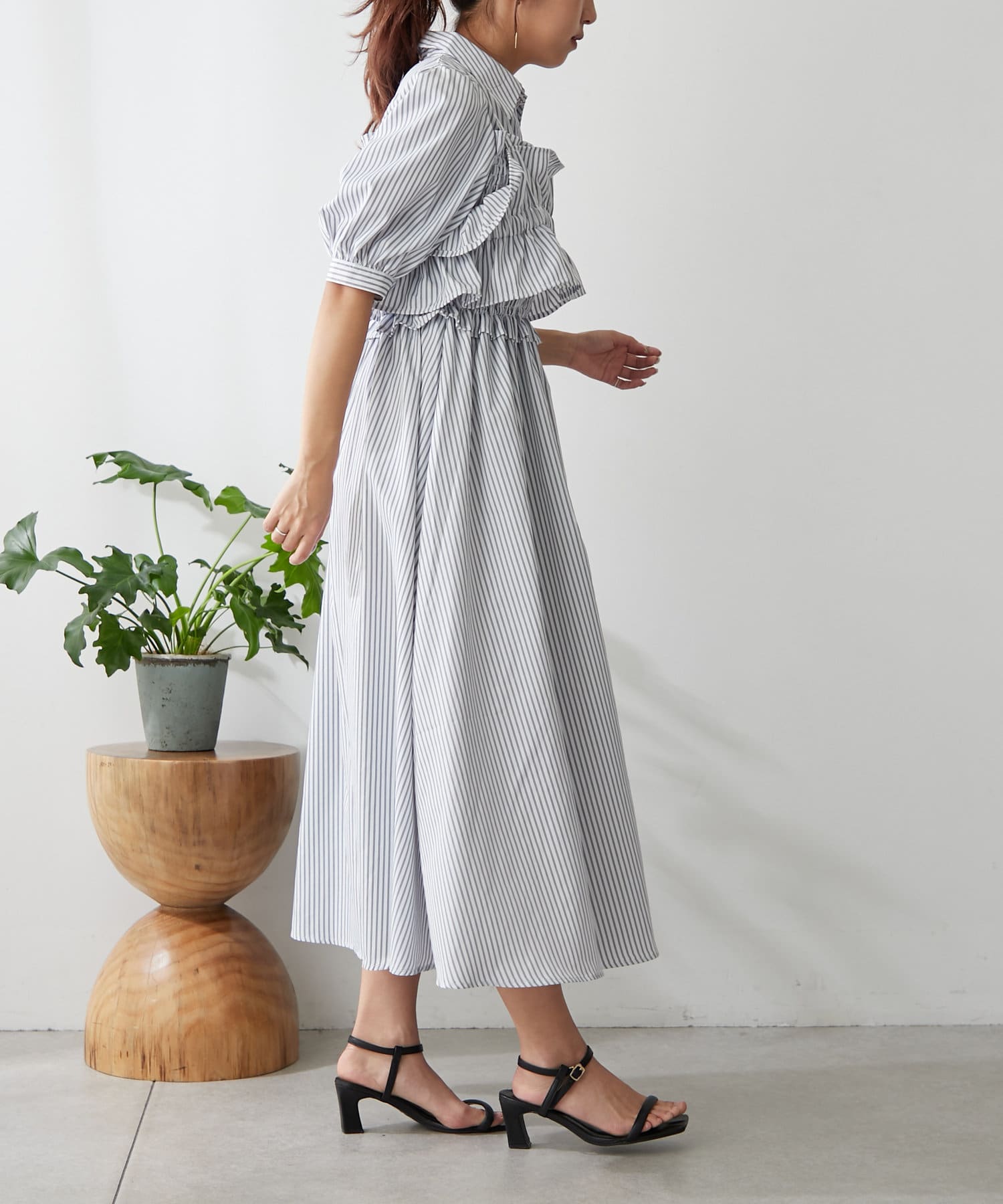 ビスチェsetシャーリングシャツワンピース | Remind me and forever