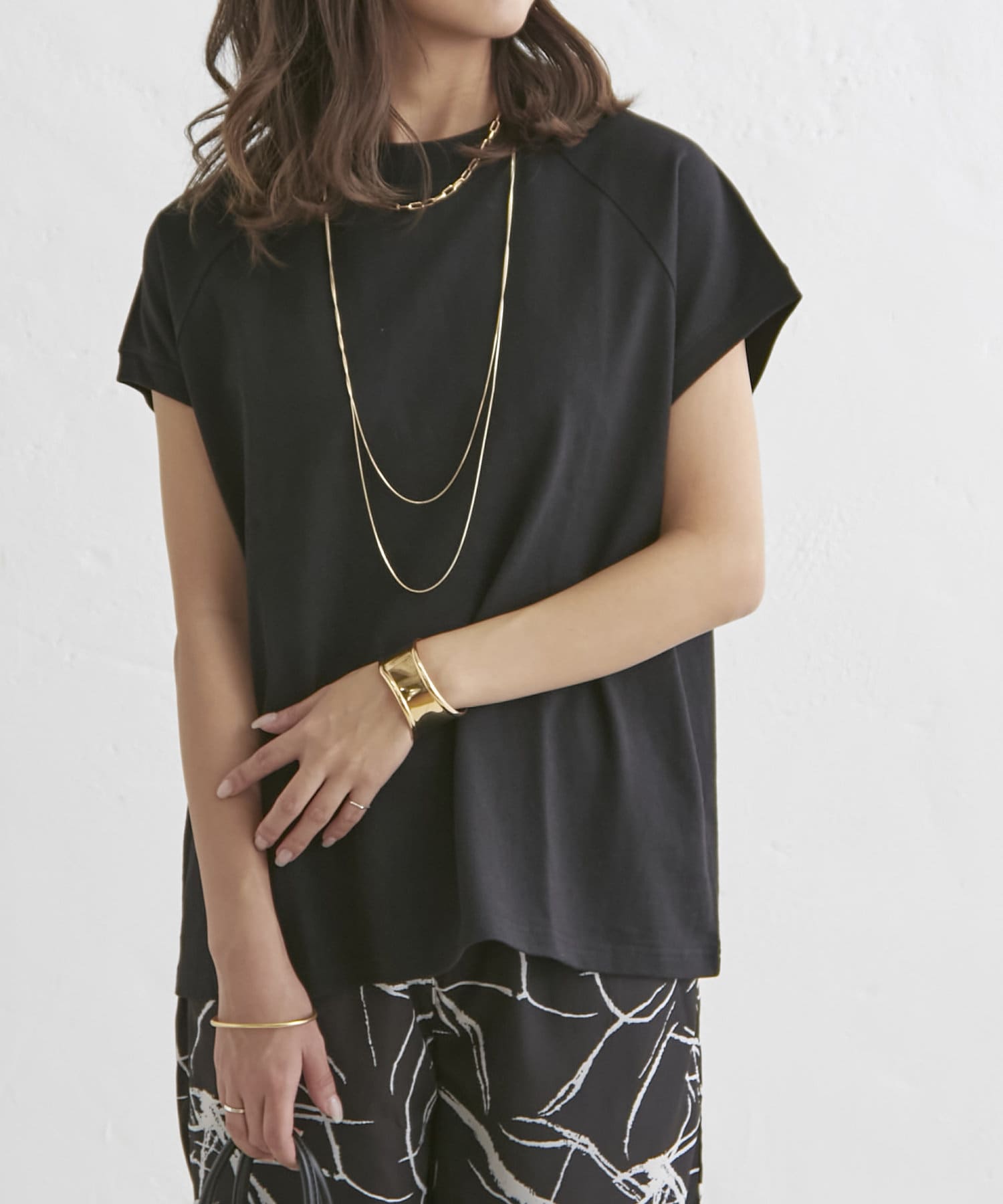 NICE CLAUP / OLIVE des OLIVE OUTLET(ナイスクラップ  / オリーブ デ オリーブ アウトレット) 【累計1万枚販売】【華奢見え】フレンチスリーブカットソー