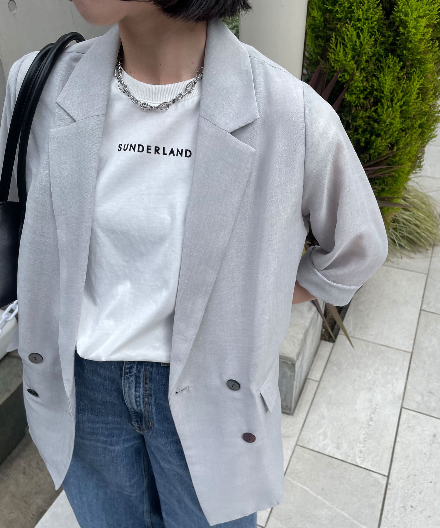 Jena　espace merveilleux(ジェナ　エスパスメルヴェイユ) 裾ギャザーロゴTシャツ