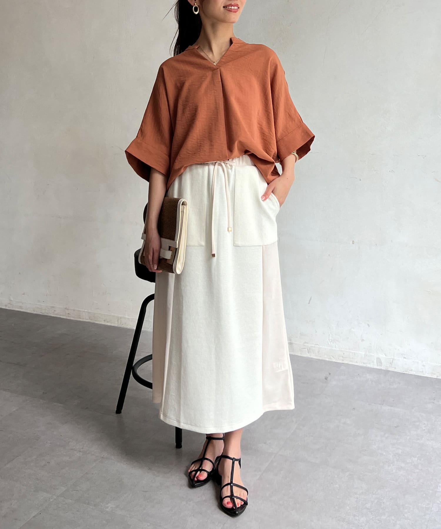 新品 GIRLISH ワッフルスカート ワッフルナロースカート | Chez toi(シェトワ)レディース | PAL CLOSET