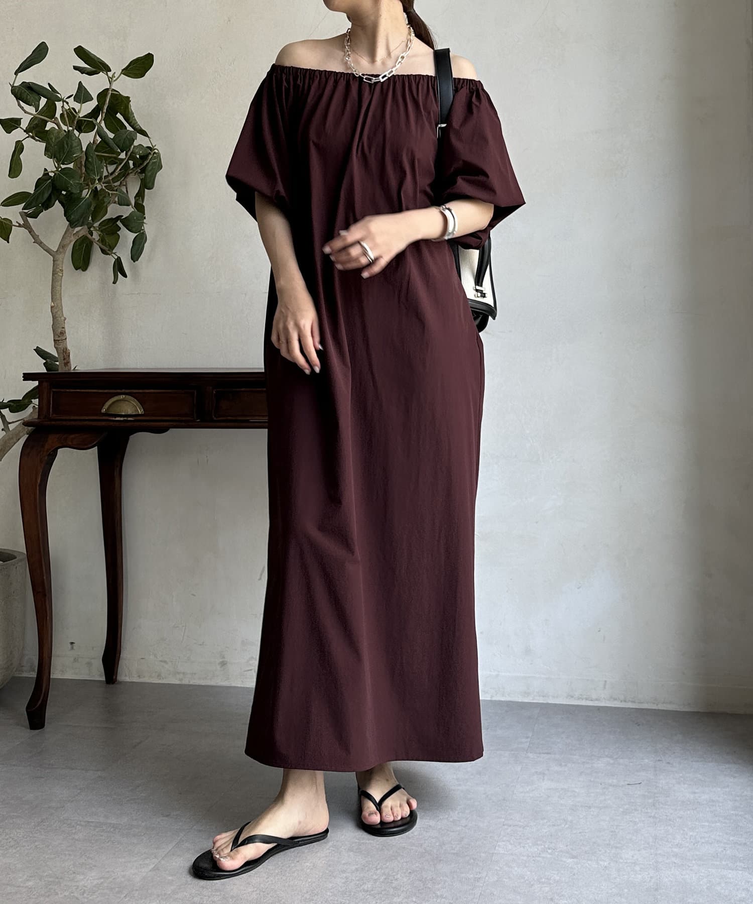 DOUDOU(ドゥドゥ) 【WEB限定】接触冷感2WAYオフショルワンピース