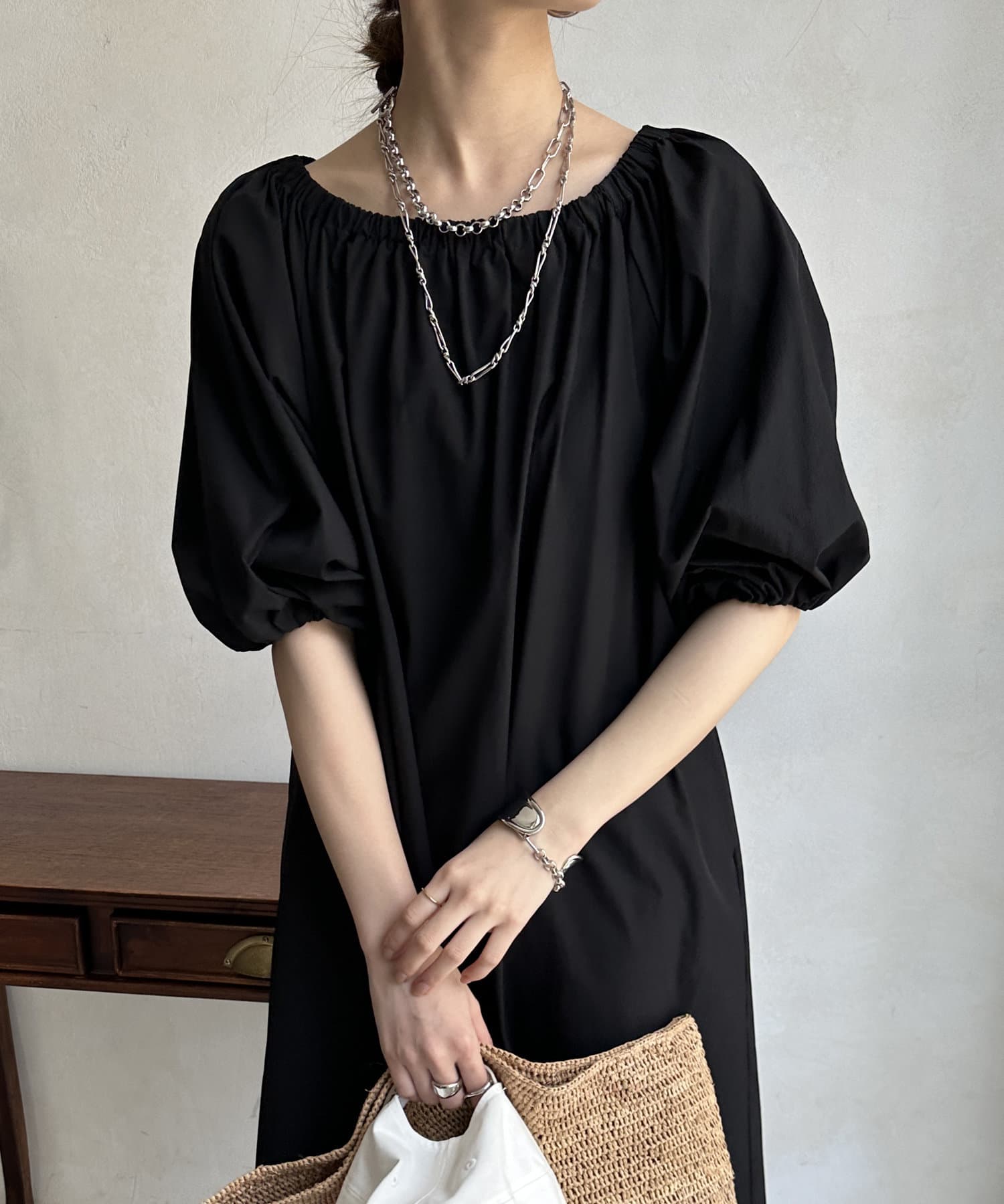 DOUDOU(ドゥドゥ) 【WEB限定】接触冷感2WAYオフショルワンピース