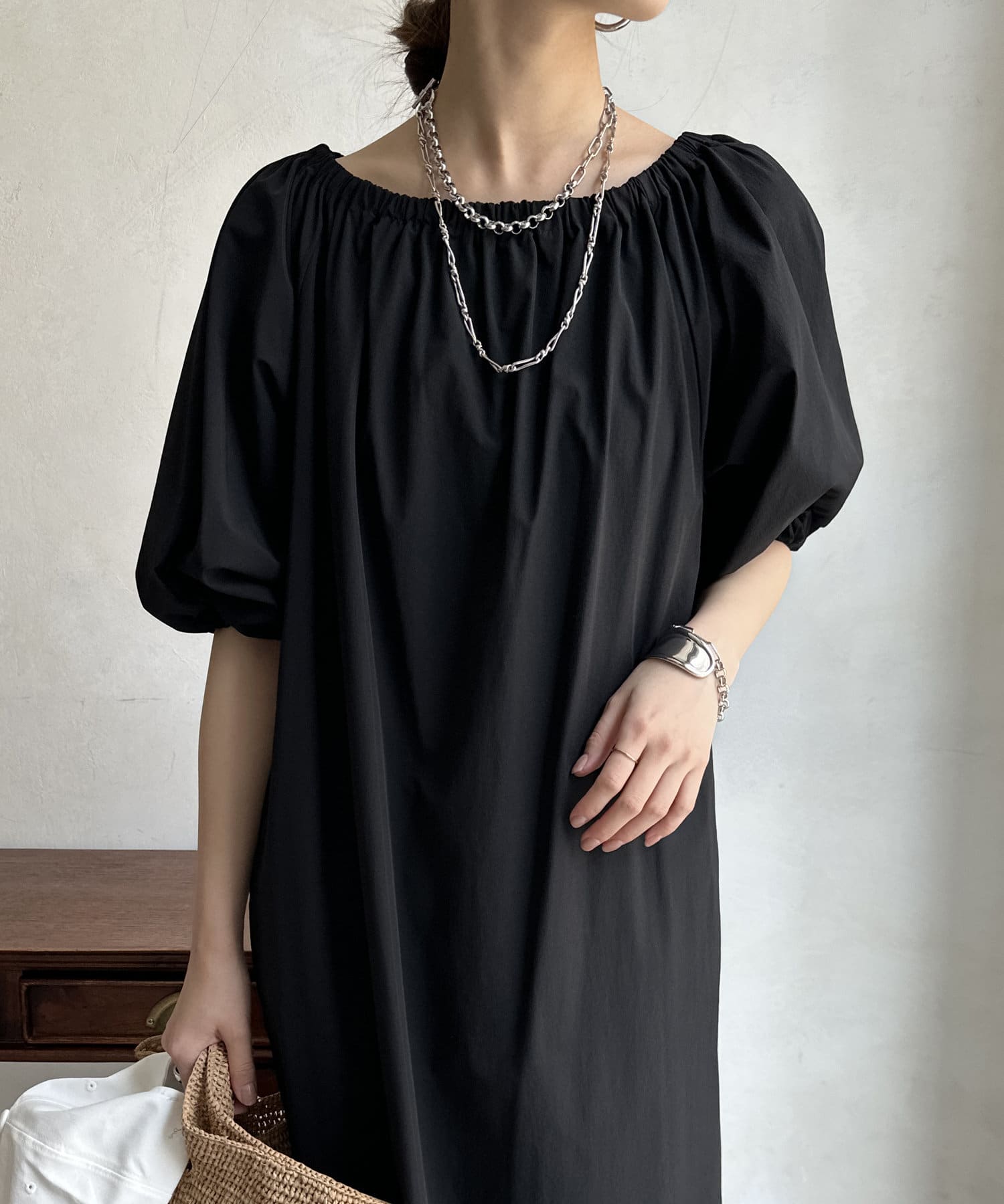 DOUDOU(ドゥドゥ) 【WEB限定】接触冷感2WAYオフショルワンピース