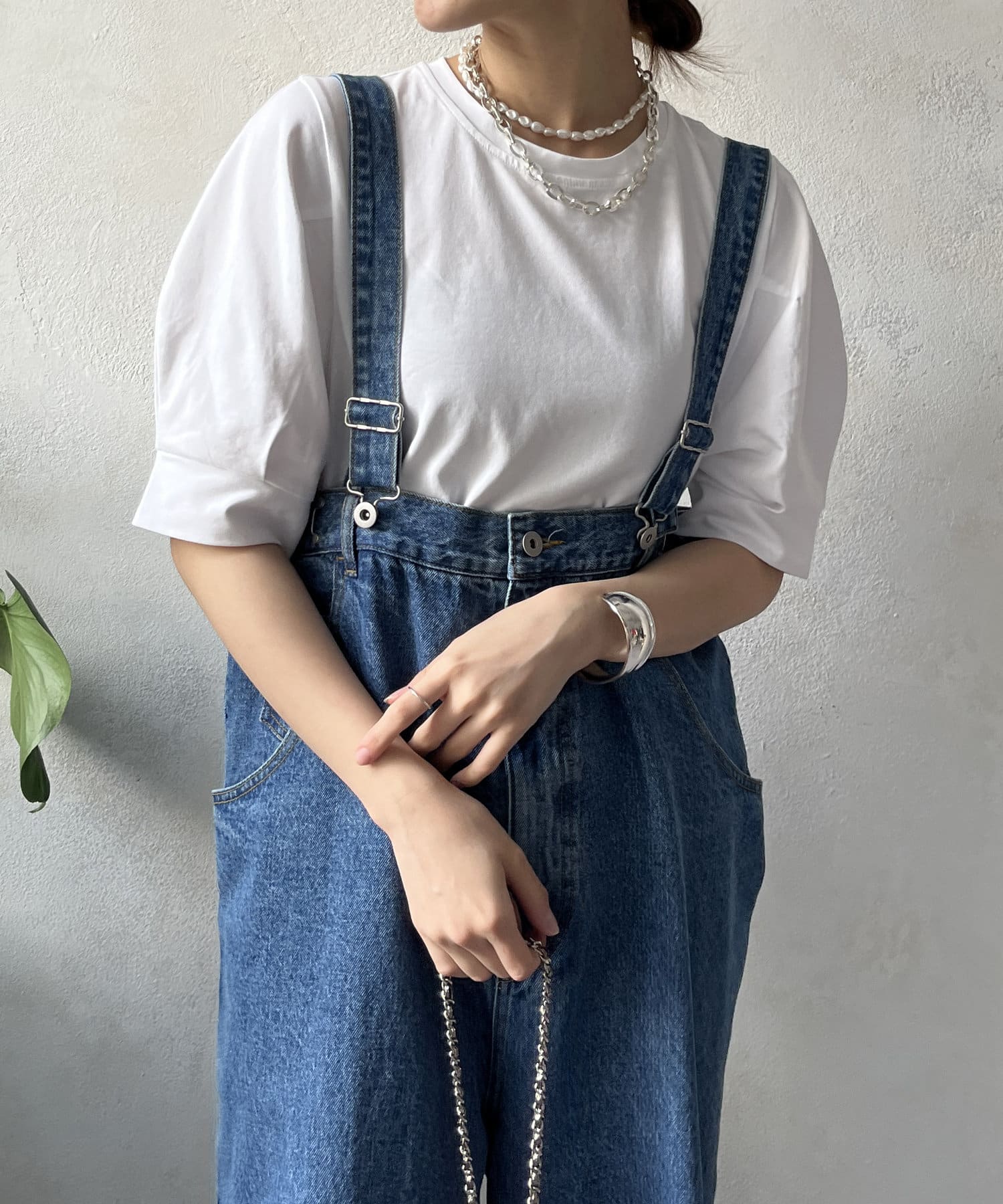 DOUDOU(ドゥドゥ) 【WEB限定】パフスリーブミニマルTEE