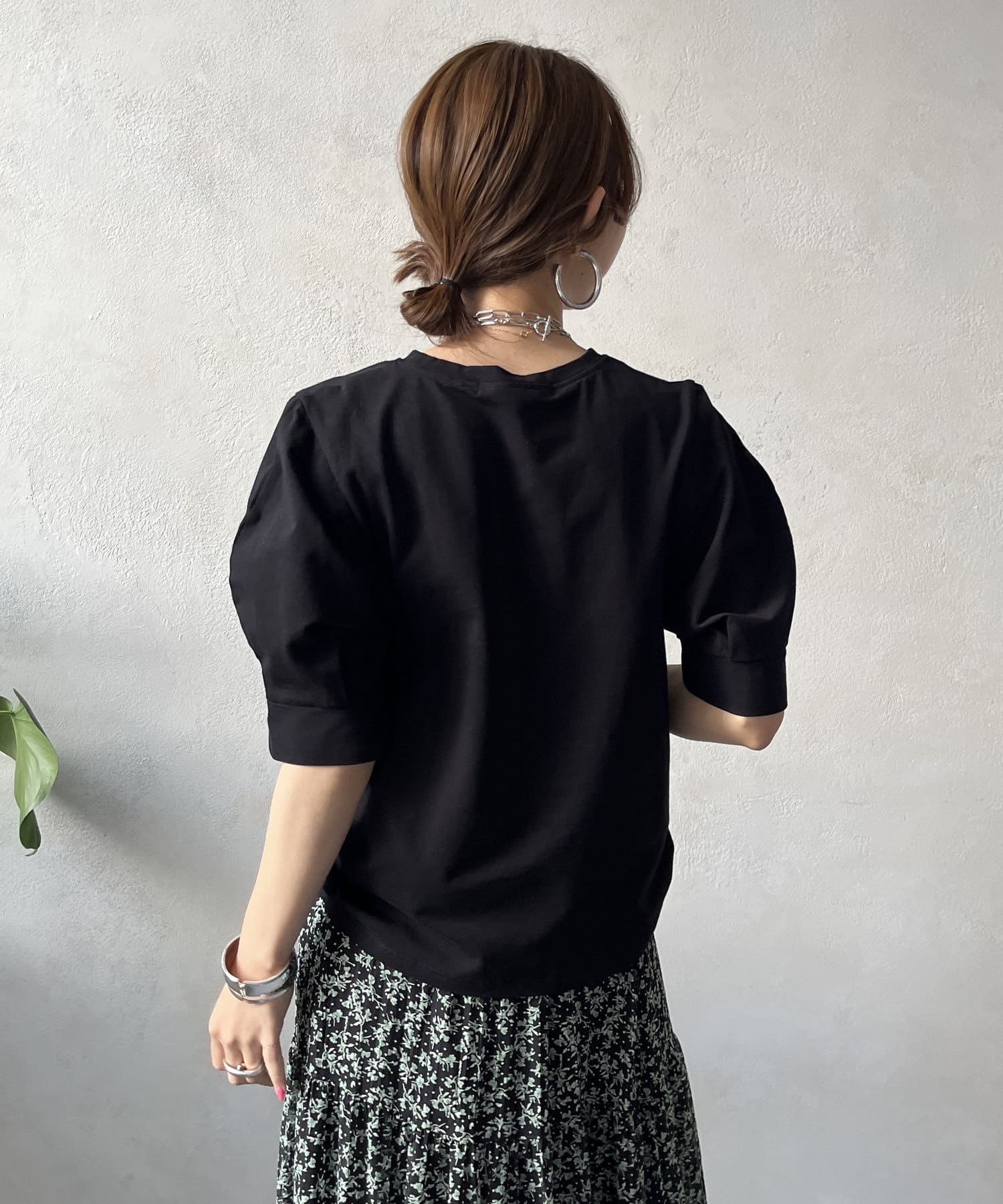 DOUDOU(ドゥドゥ) 【WEB限定】パフスリーブミニマルTEE