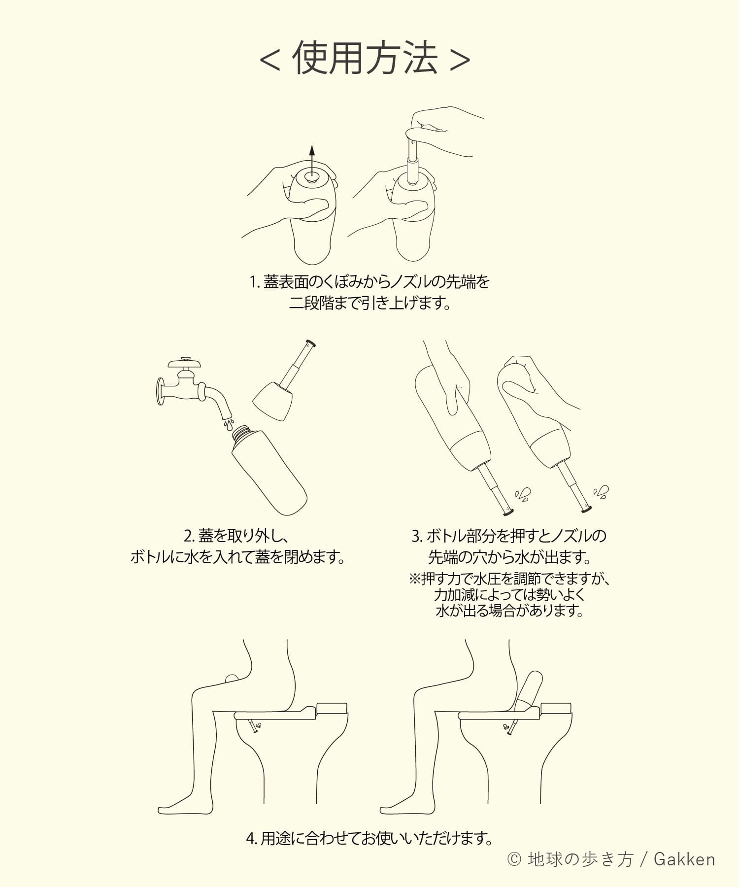 3COINS(スリーコインズ) 携帯ウォッシュボトル：420ml／地球の歩き方