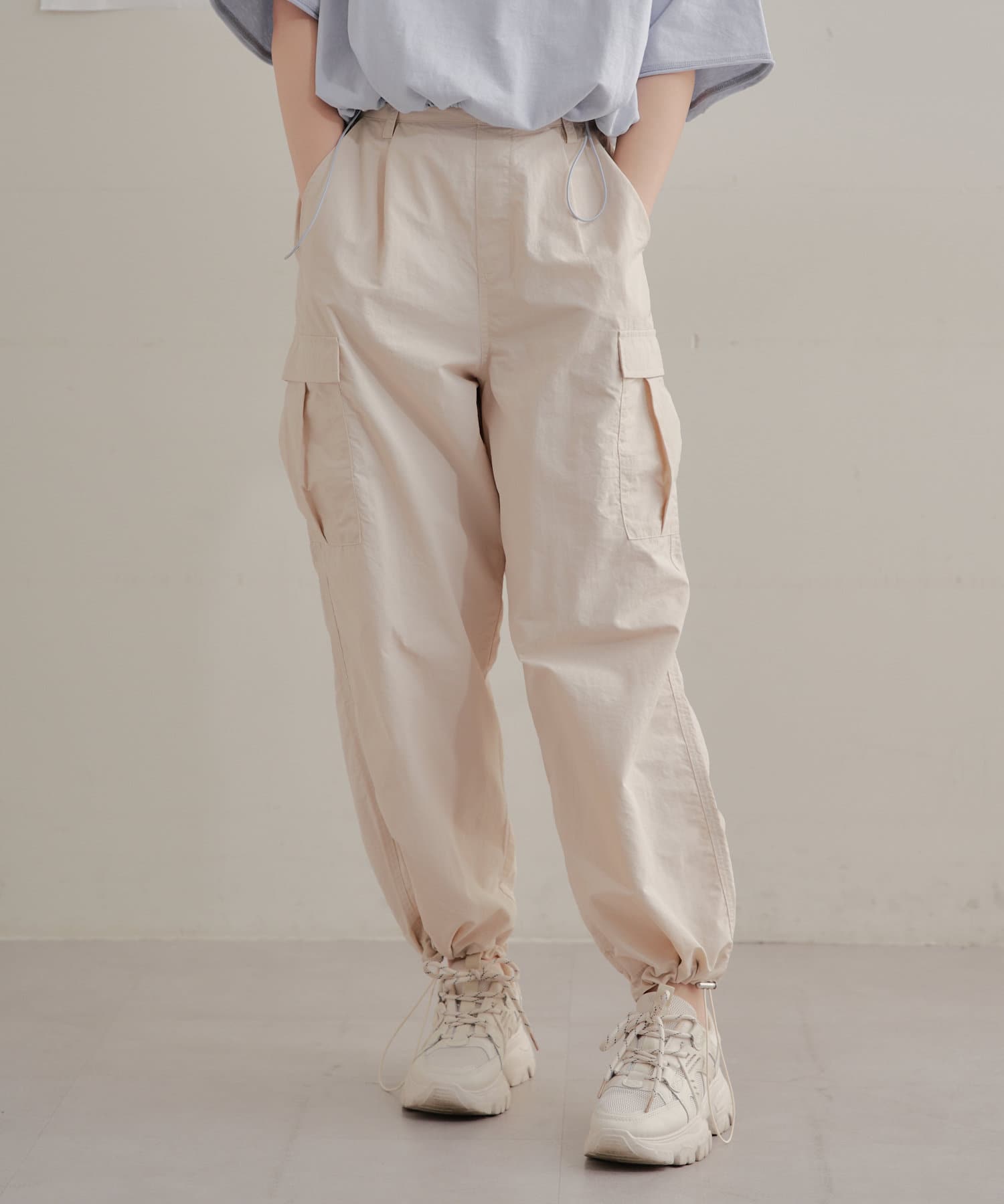 【関税込み】Parel Studios カーゴパンツ PUBLIC TOKYO カーゴパンツ 「PUBLIC × Wrangler」PARACHUTE