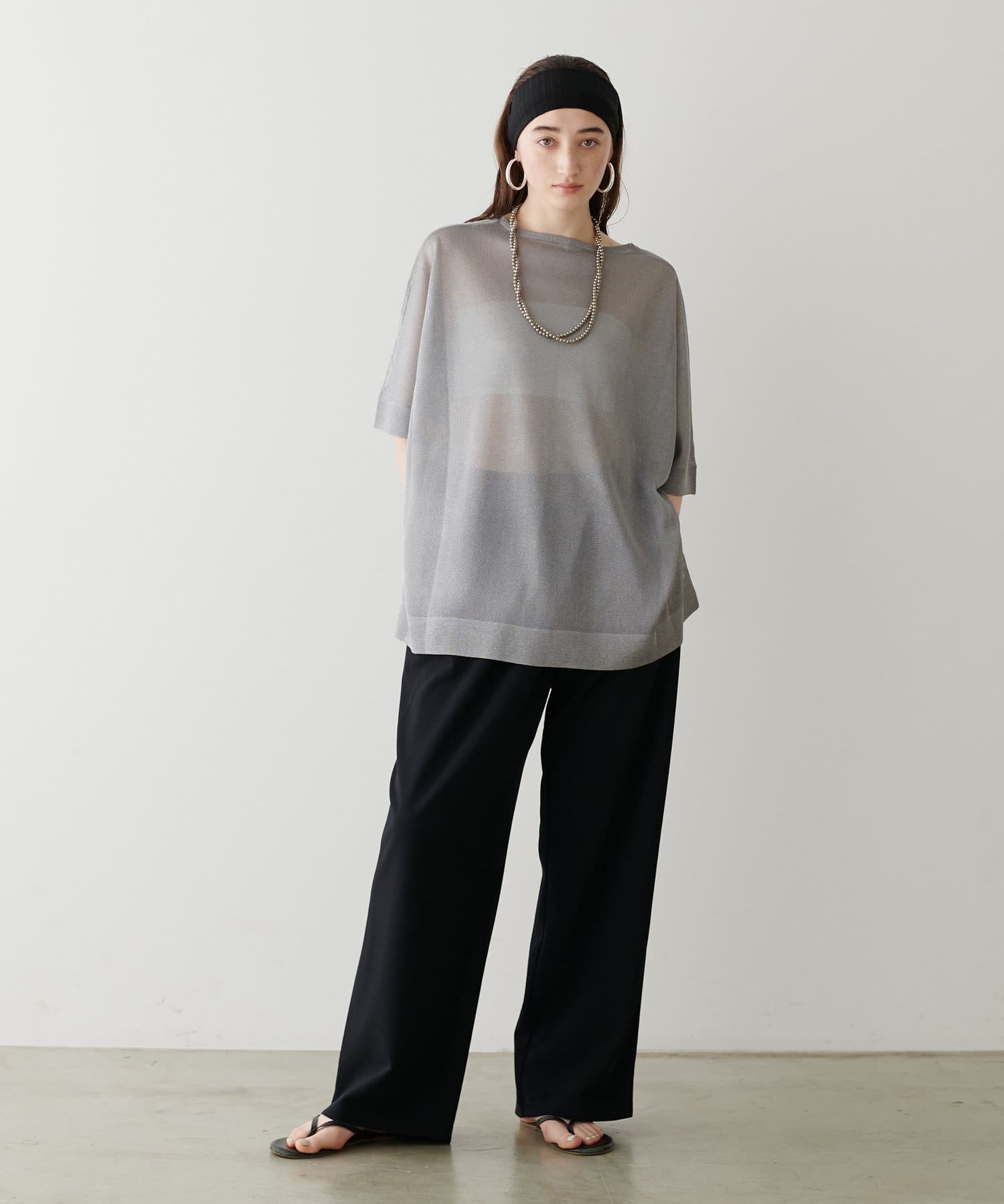 LARUTA(ラルータ) リネンライクゴム入りイージーパンツ