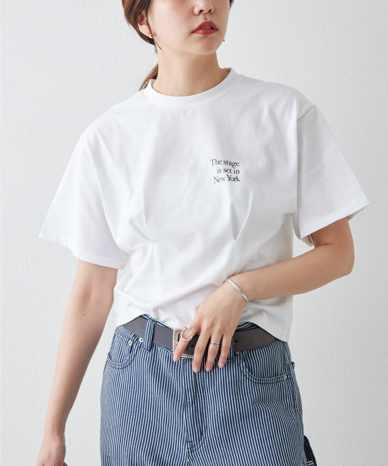 GALLARDAGALANTE(ガリャルダガランテ) タックロゴTシャツ