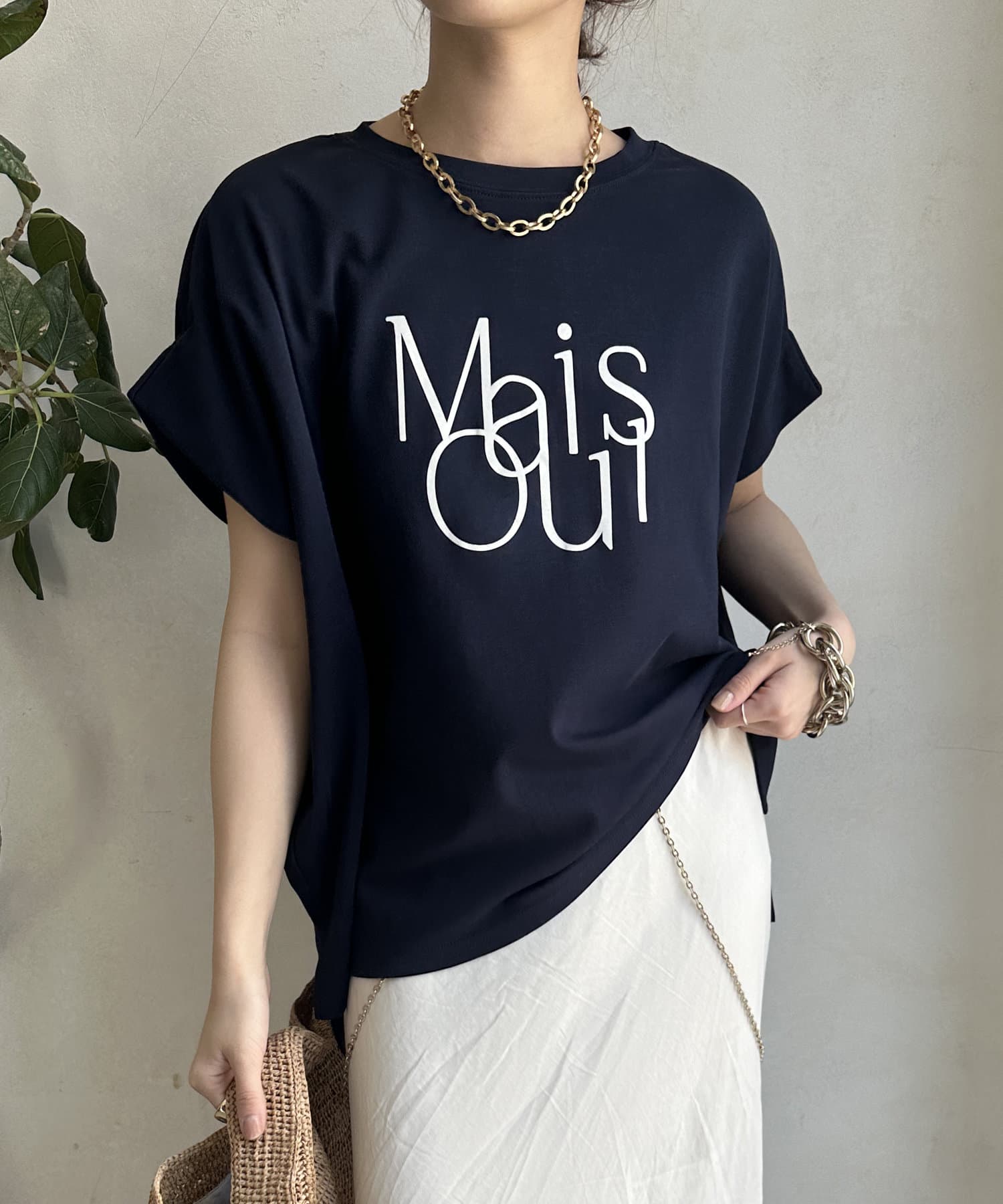 DOUDOU(ドゥドゥ) 【WEB限定】ロゴミックスフロッキープリントTEE