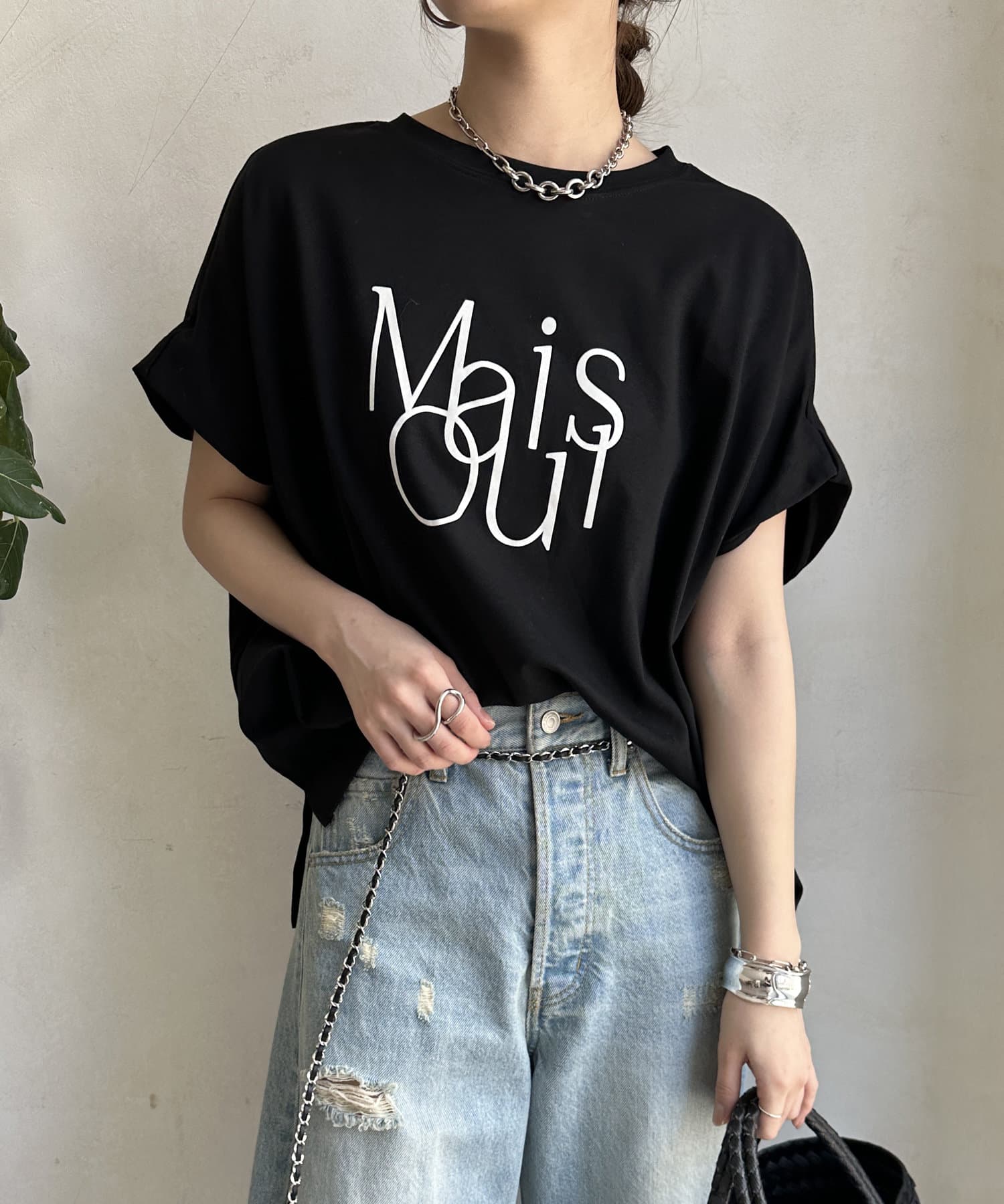 DOUDOU(ドゥドゥ) 【WEB限定】ロゴミックスフロッキープリントTEE