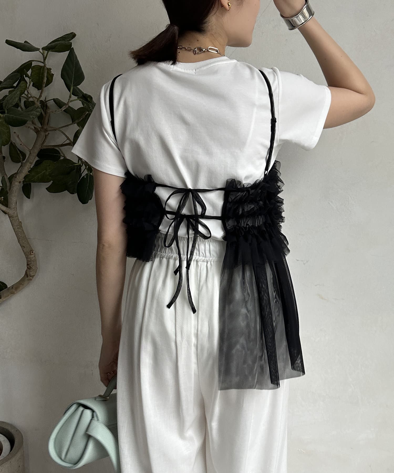 DOUDOU(ドゥドゥ) 【WEB限定】チュールビスチェTEE