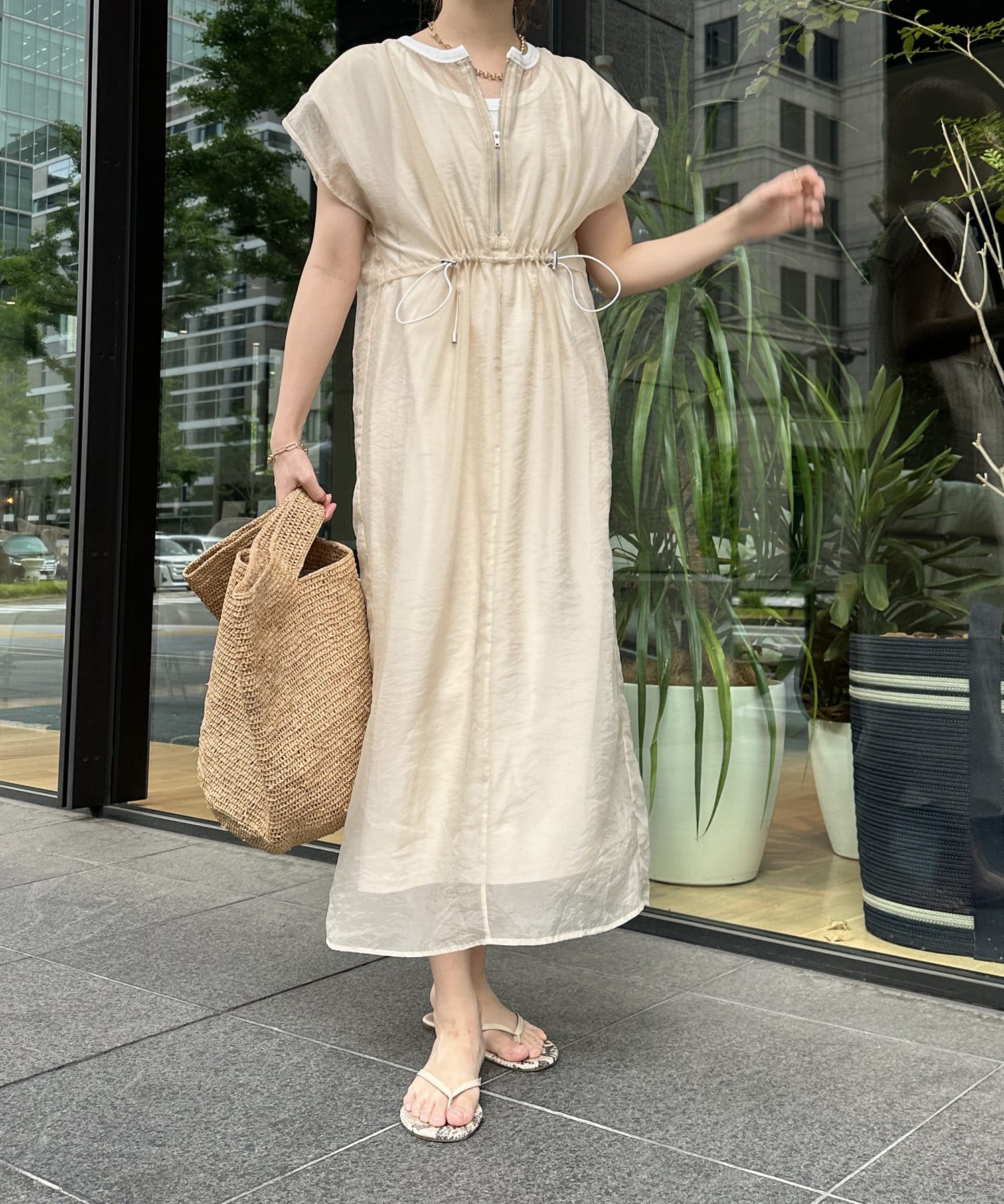 WEB限定】 オーガンジードロストワンピース | DOUDOU(ドゥドゥ