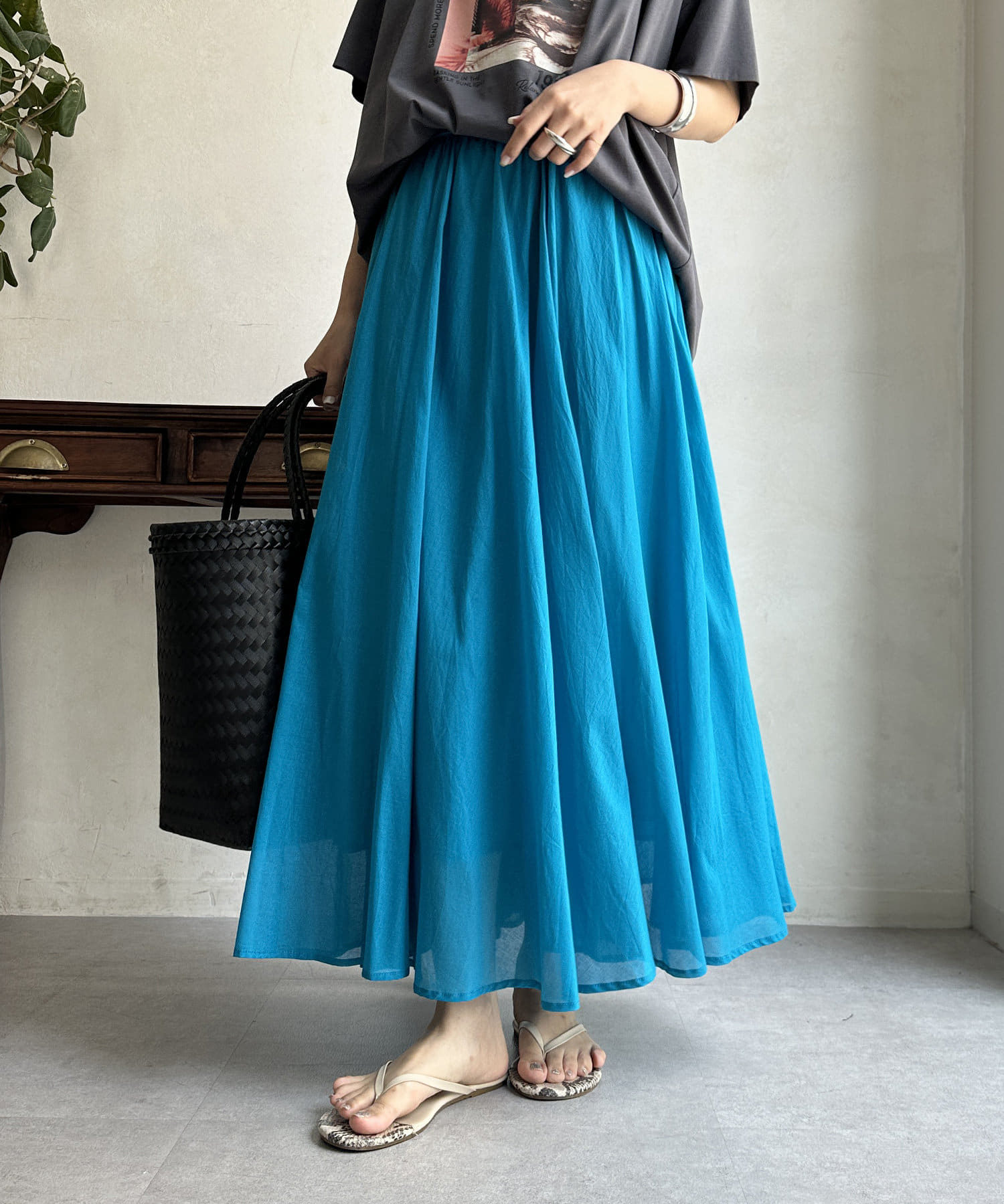 DOUDOU(ドゥドゥ) 【WEB限定】 コットンフレアスカート