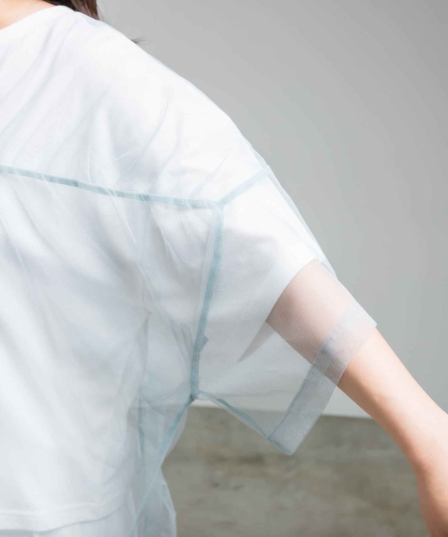 OLIVE des OLIVE(オリーブ デ オリーブ) 【PALCLOSET/ZOZOTOWN限定】チュール重ね切り替えデザインTシャツ