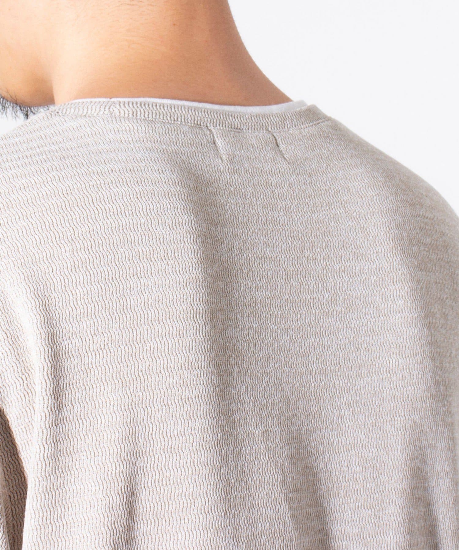 FREDY & GLOSTER(フレディ アンド グロスター) 【GLOSTER】ウェーブサーマル フェイクレイヤードTシャツ