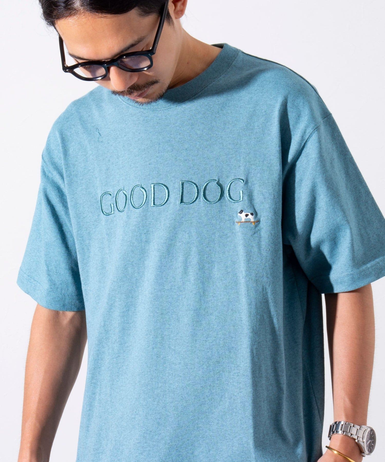 FREDY & GLOSTER(フレディ アンド グロスター) 【GLOSTER】フレンチブルドッグ刺繍 GOOD DOG Tシャツ