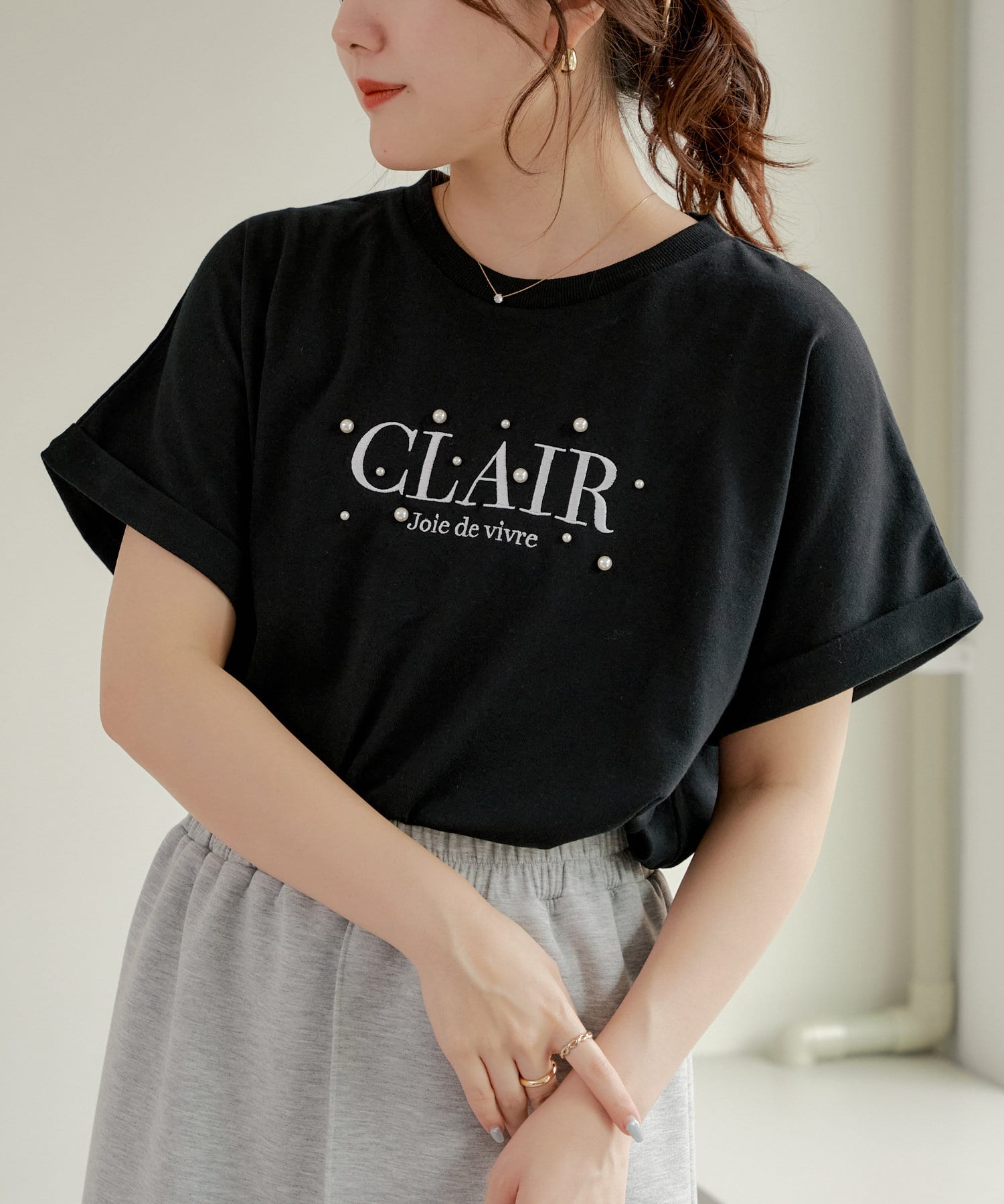 Remind me and forever(リマインドミーアンドフォーエバー) パールロゴフレンチT